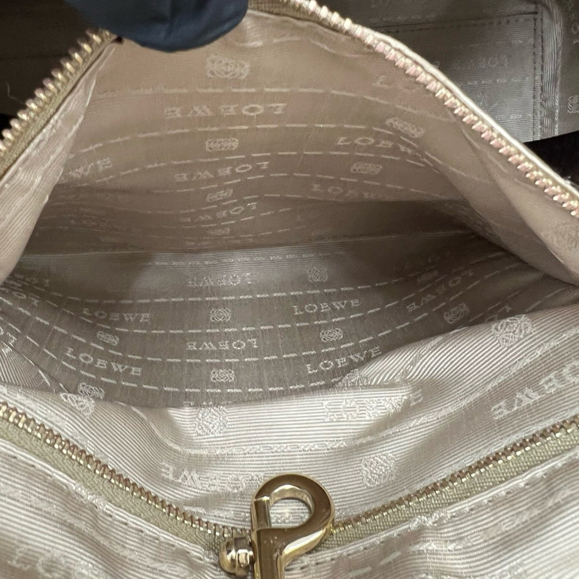 Loewe Brown Leather Handbag Shoulder Bag Tote Bag (Pre-Owned)