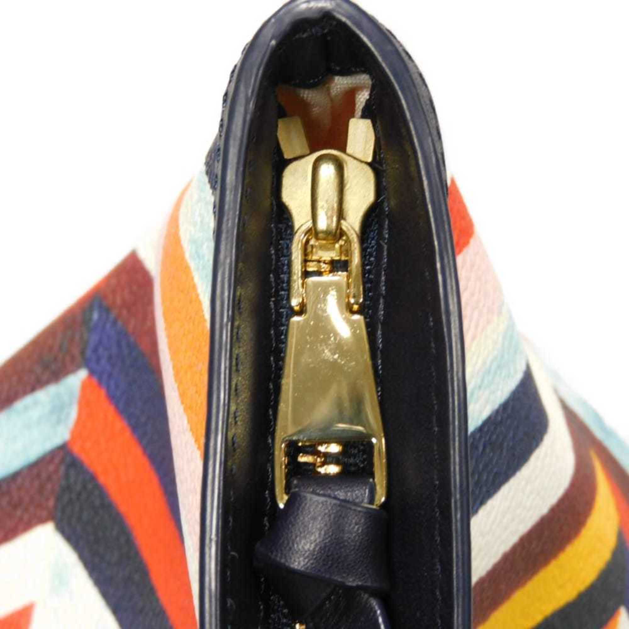 Tory Burch Multi-Color Pvc Clutch Bag Pouch (Pre-Owned)