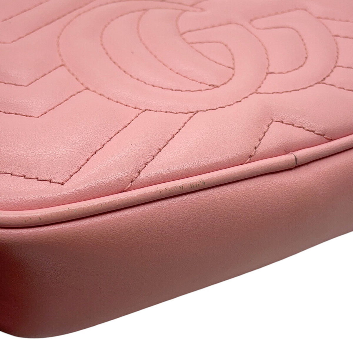 Gucci Gg Marmont Pink Leather Shoulder Bag (Pre-Owned)