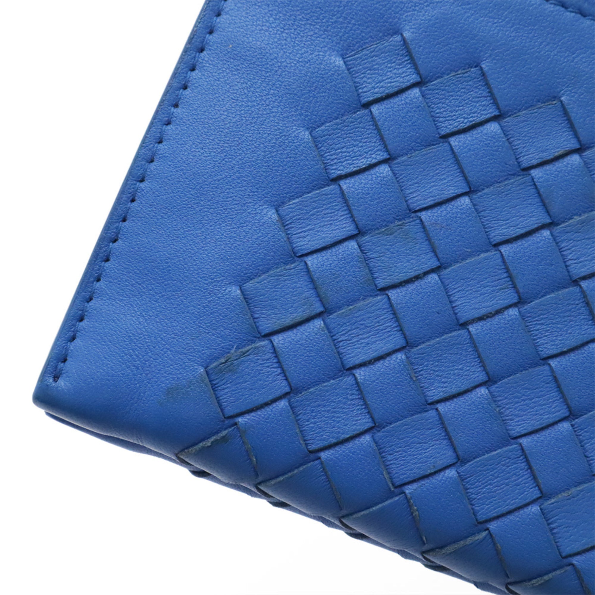 Bottega Veneta Blue Intrecciato Clutch Bag (Pre-Owned)