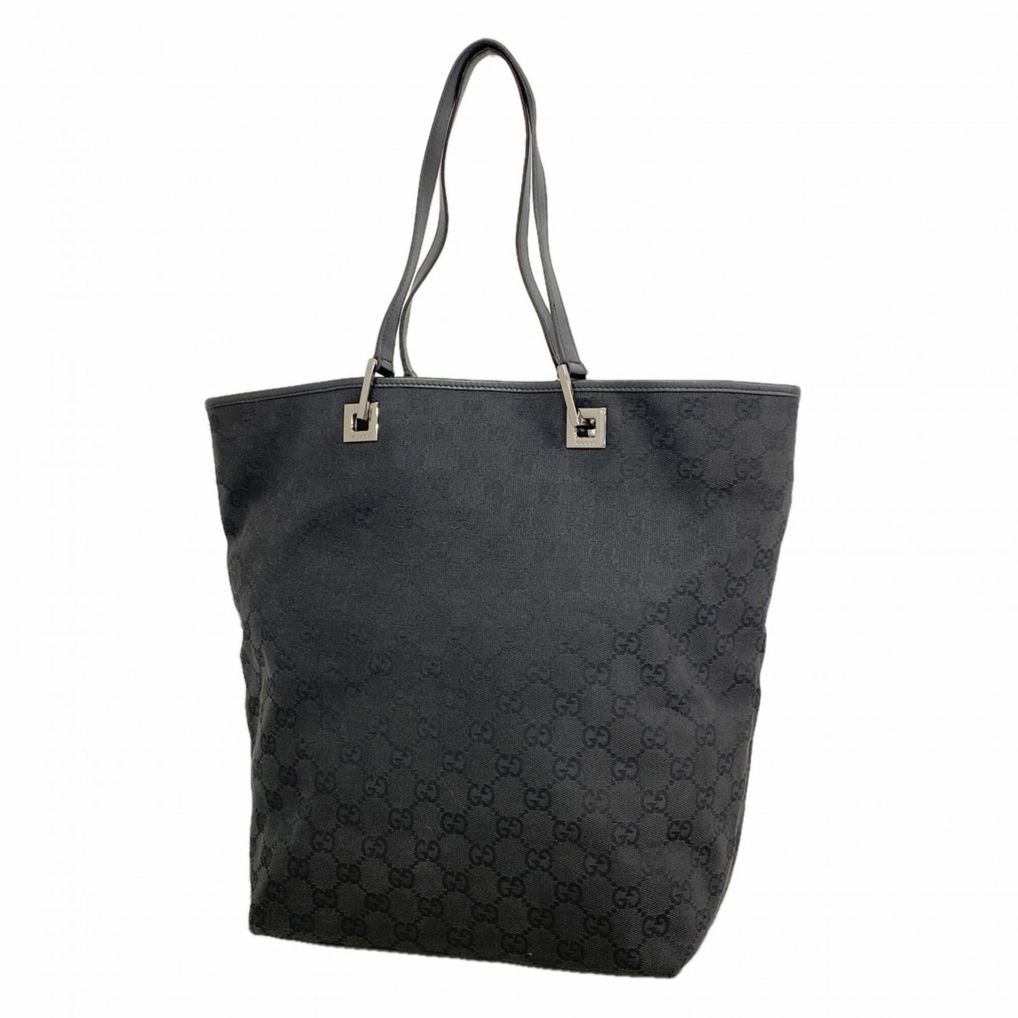 Gucci Black Canvas Tote Bag (Pre-Owned)