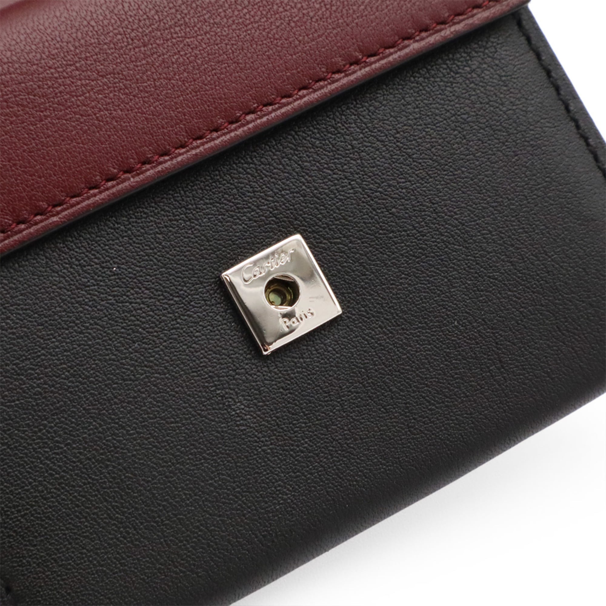 Cartier Black Leather Coin Purse/Coin Case (Pre-Owned)