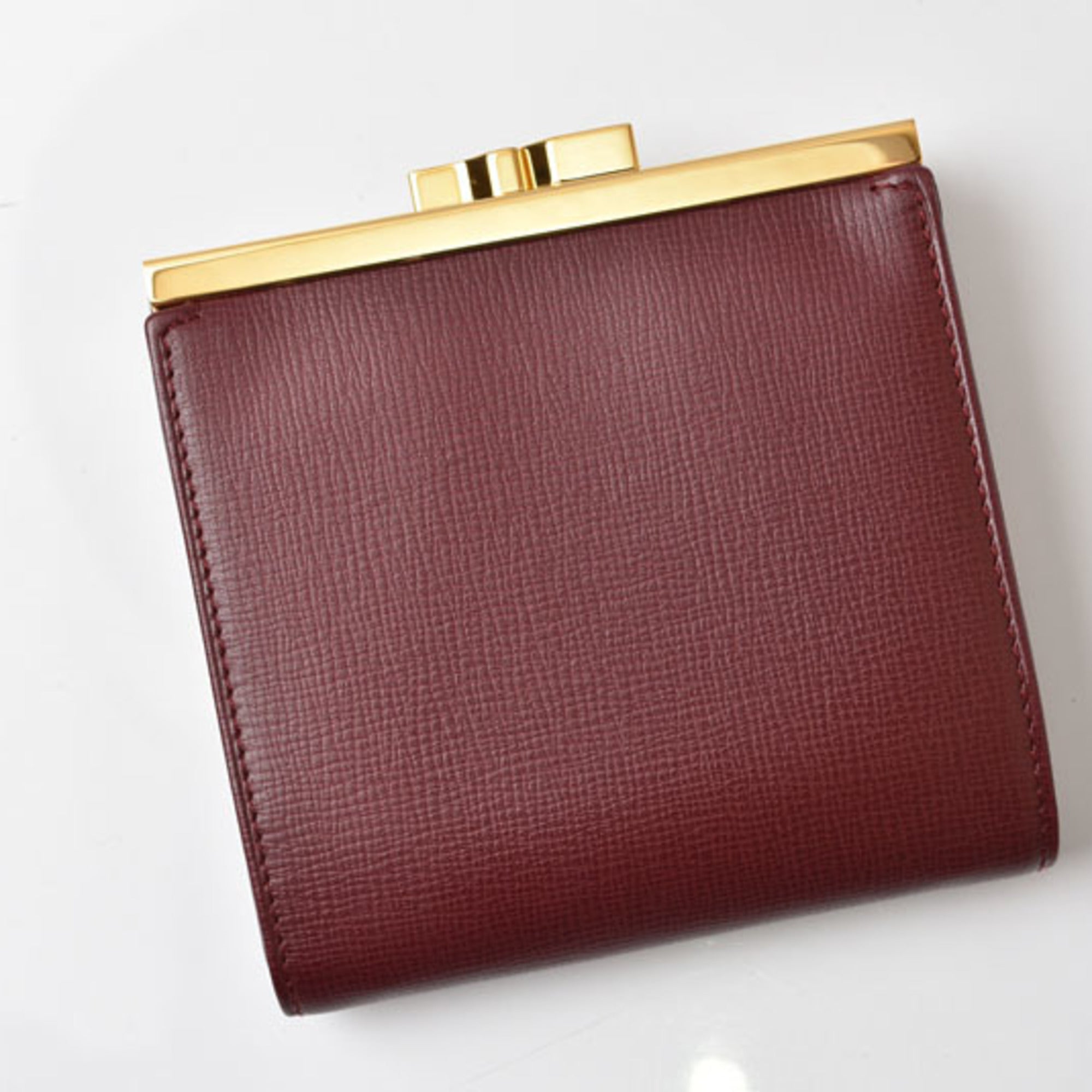 Cartier Bordeaux Leather Wallet (Tri-Fold) (Pre-Owned)