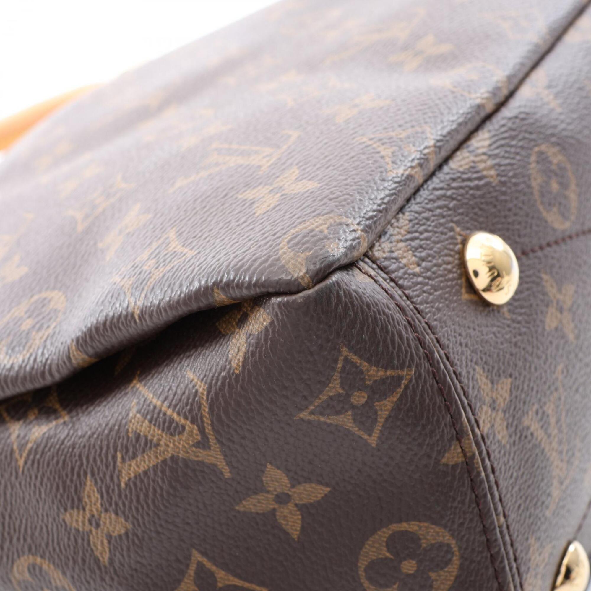 Louis Vuitton Brown Monogram Red Color Coated Canvas Handbag (Pre-Owned)
