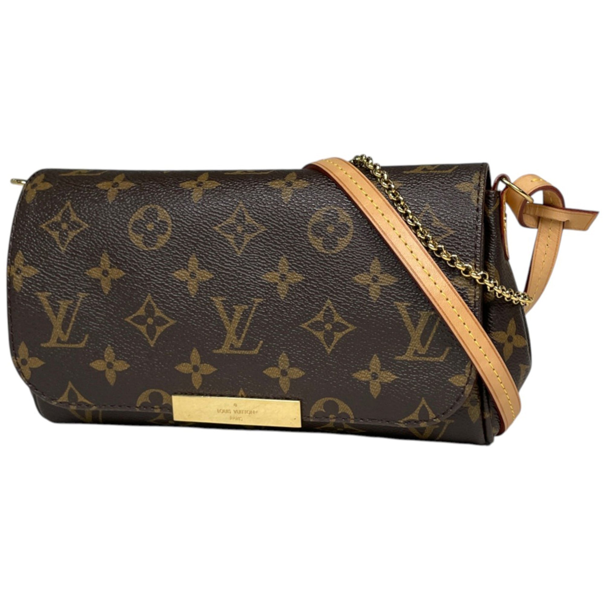 Louis Vuitton Brown Monogram Handbag Pouch Shoulder Bag (Pre-Owned)