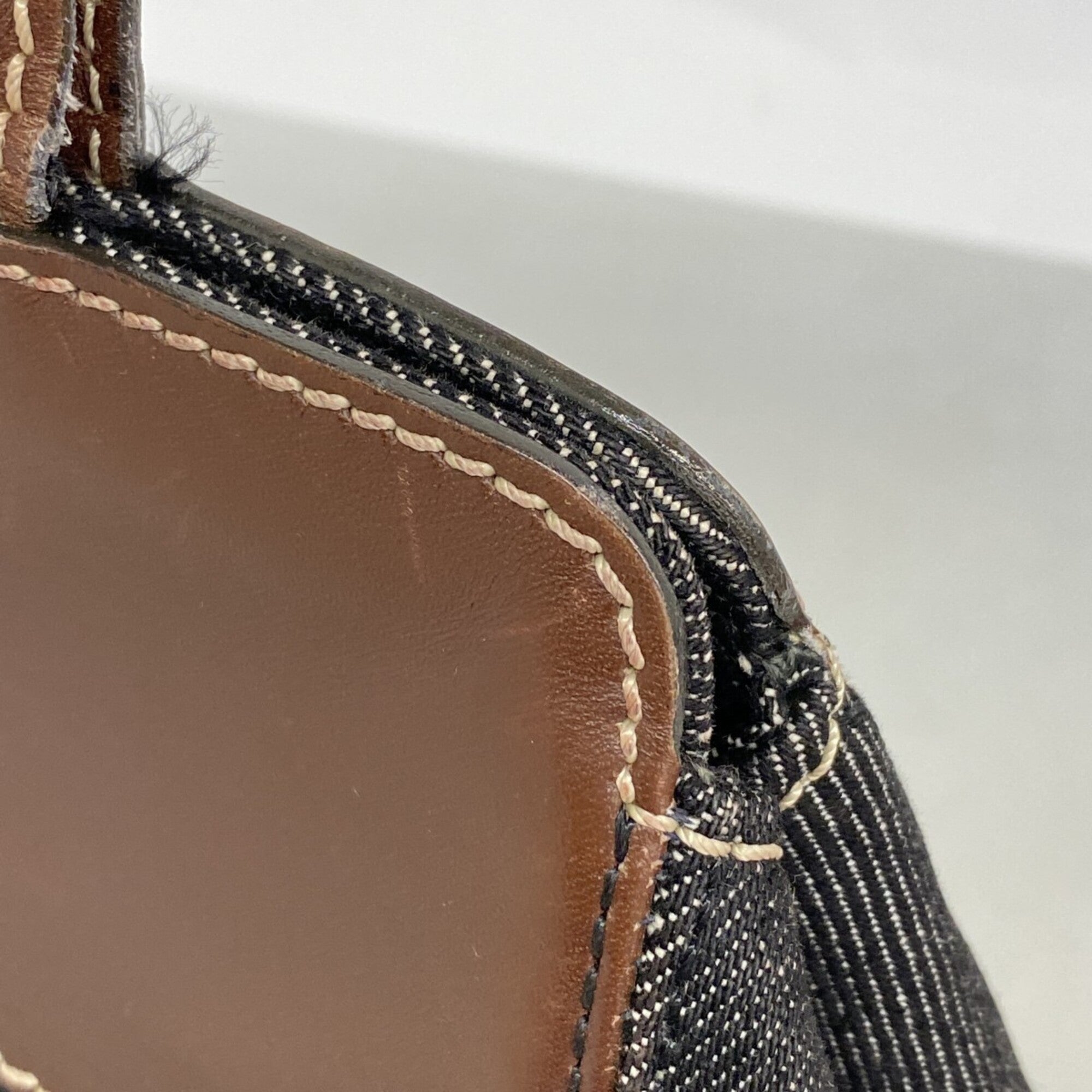 Chanel Black Brown Denim Tote Bag (Pre-Owned)