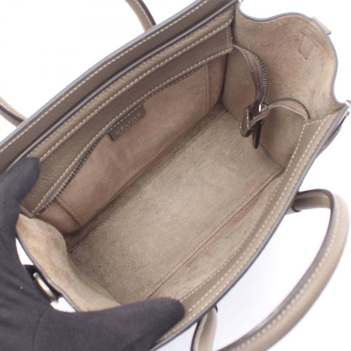 Celine Gray Leather Handbag (Pre-Owned)