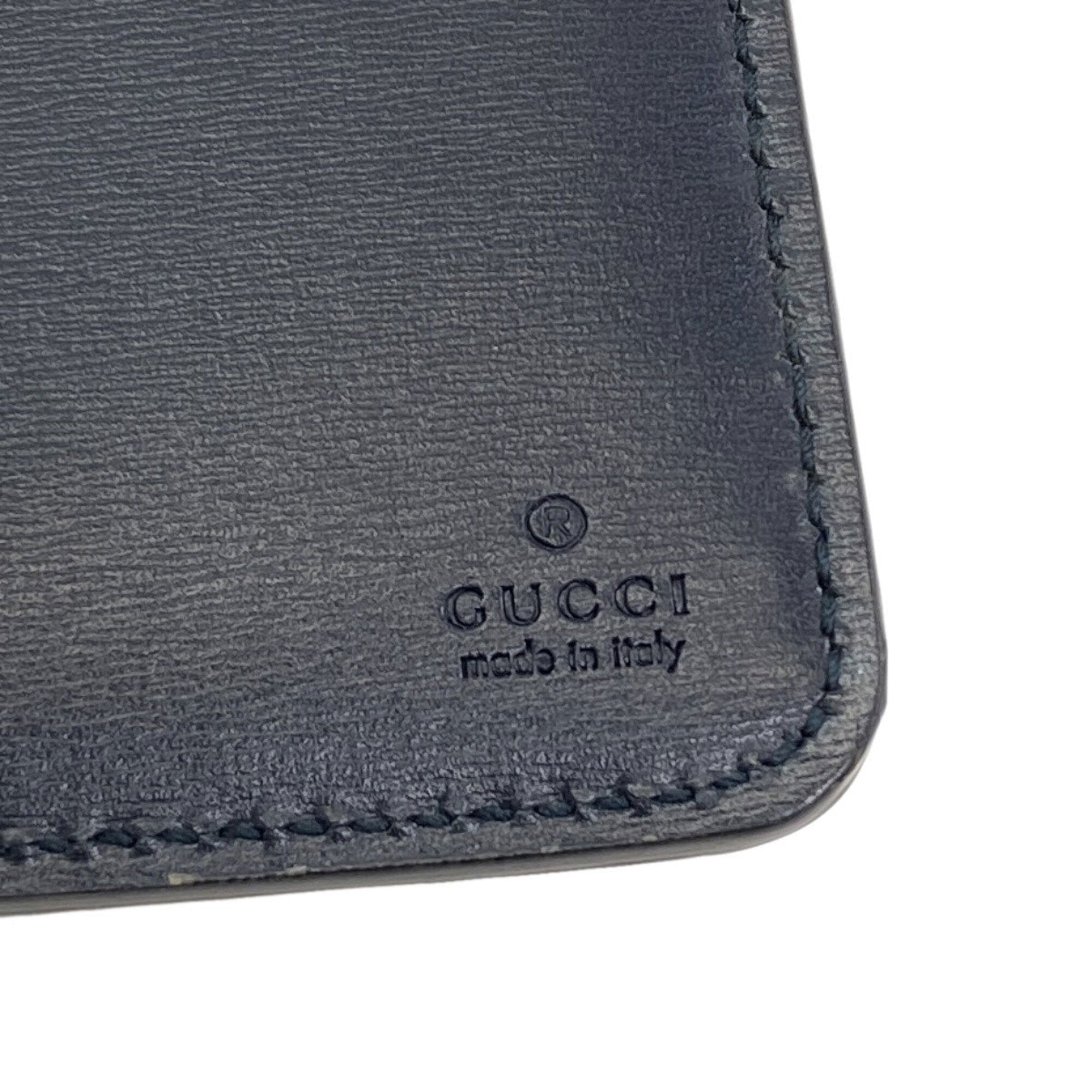 Gucci Navy Canvas Wallet (Bi-Fold) (Pre-Owned)