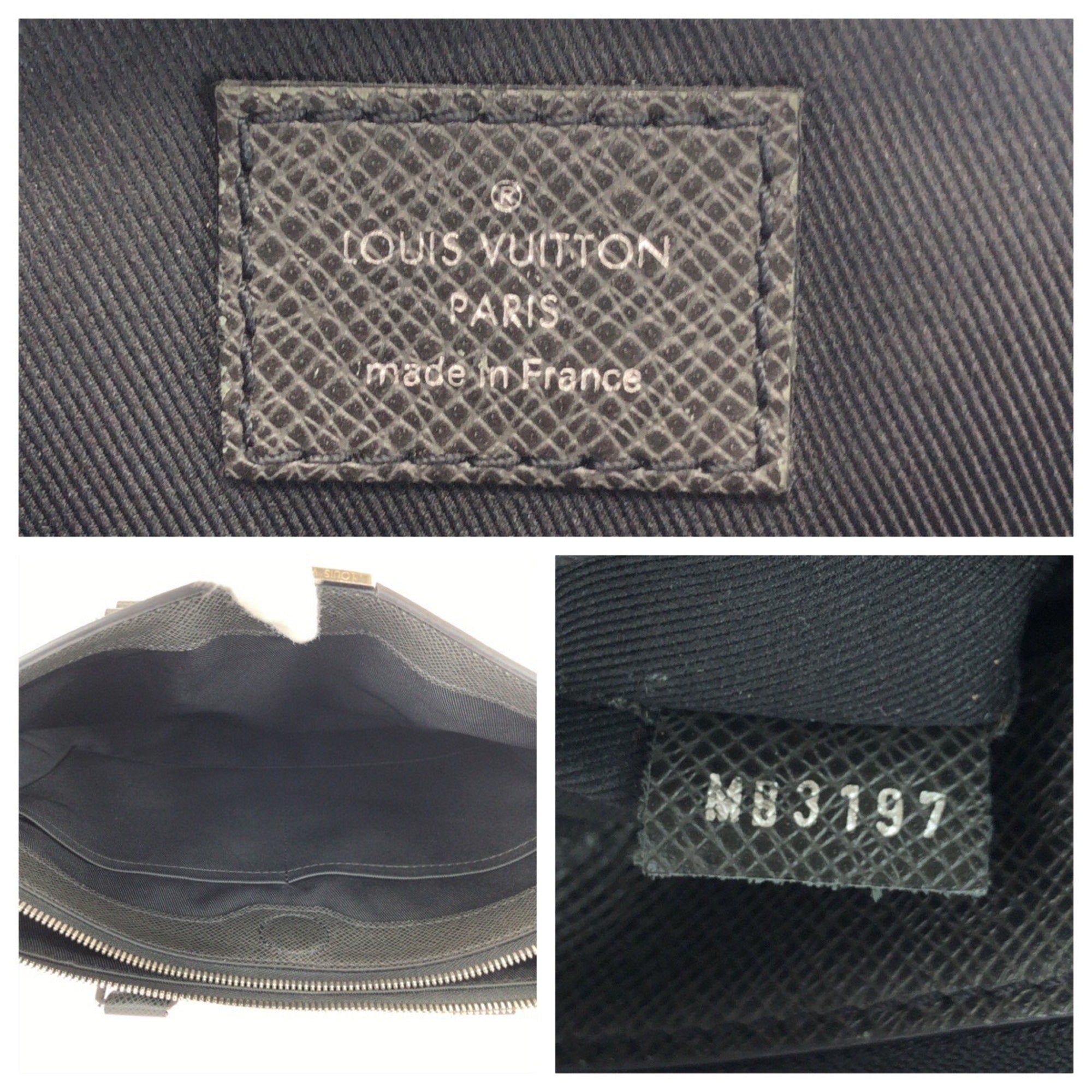 Louis Vuitton Black Leather Briefcase (Pre-Owned)