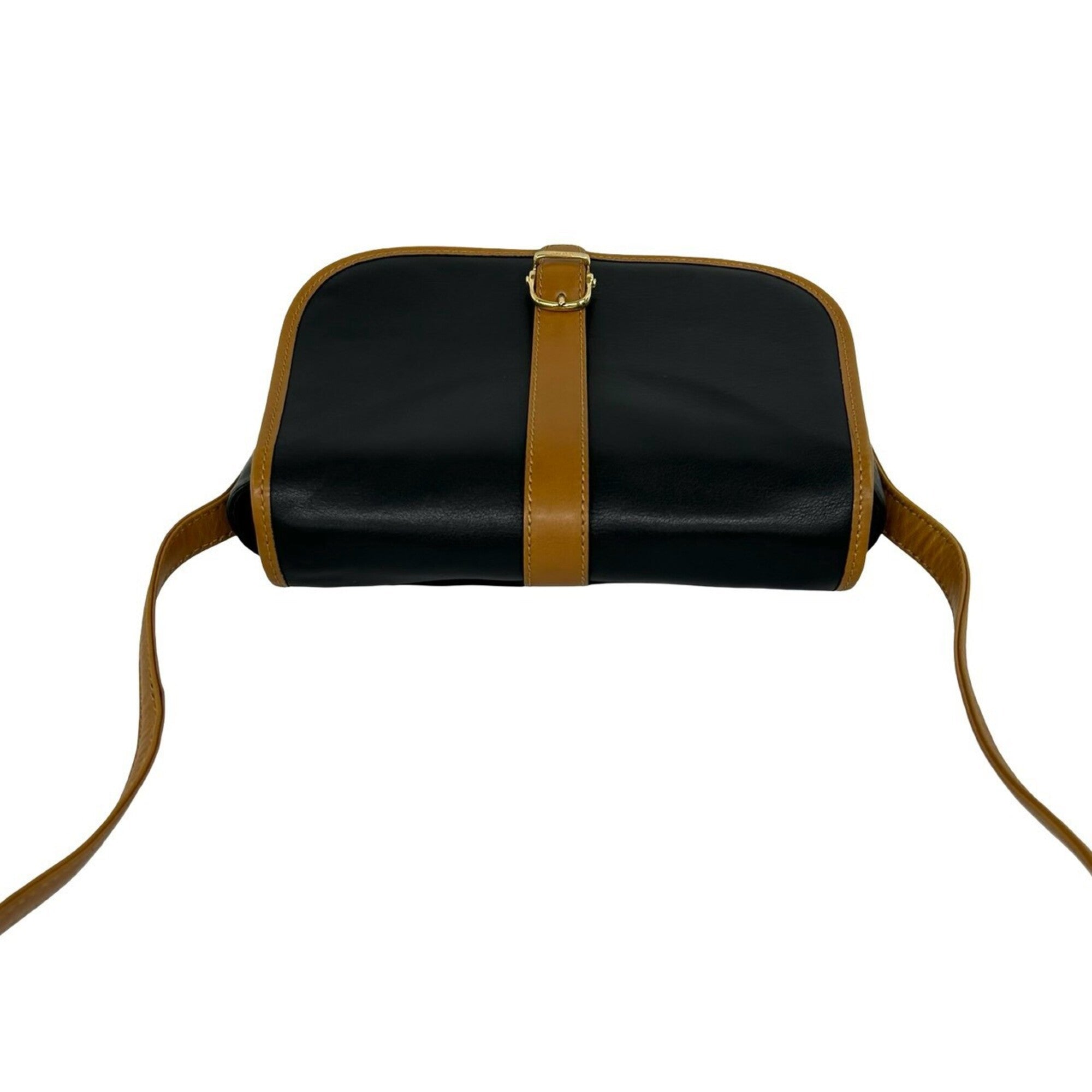 Celine Black Brown Leather Pochette Shoulder Bag (Pre-Owned)