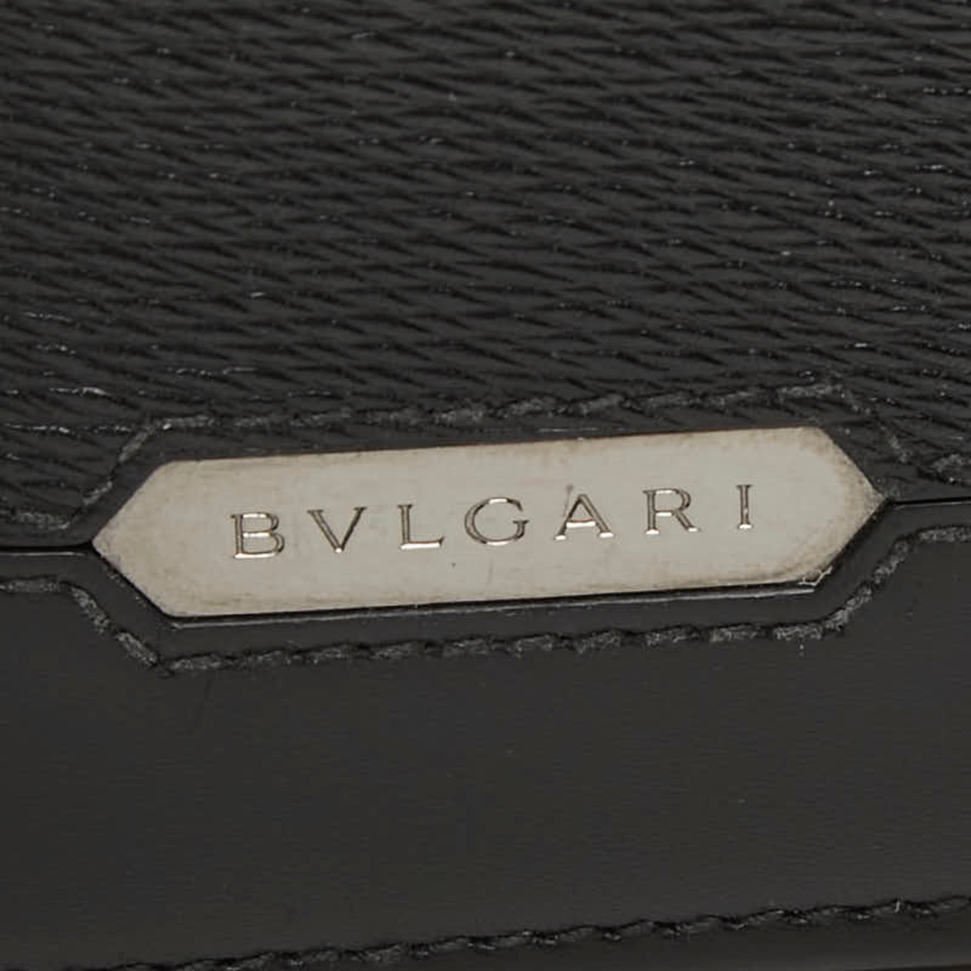 Bvlgari Black Leather Long Wallet (Bi-Fold) (Pre-Owned)