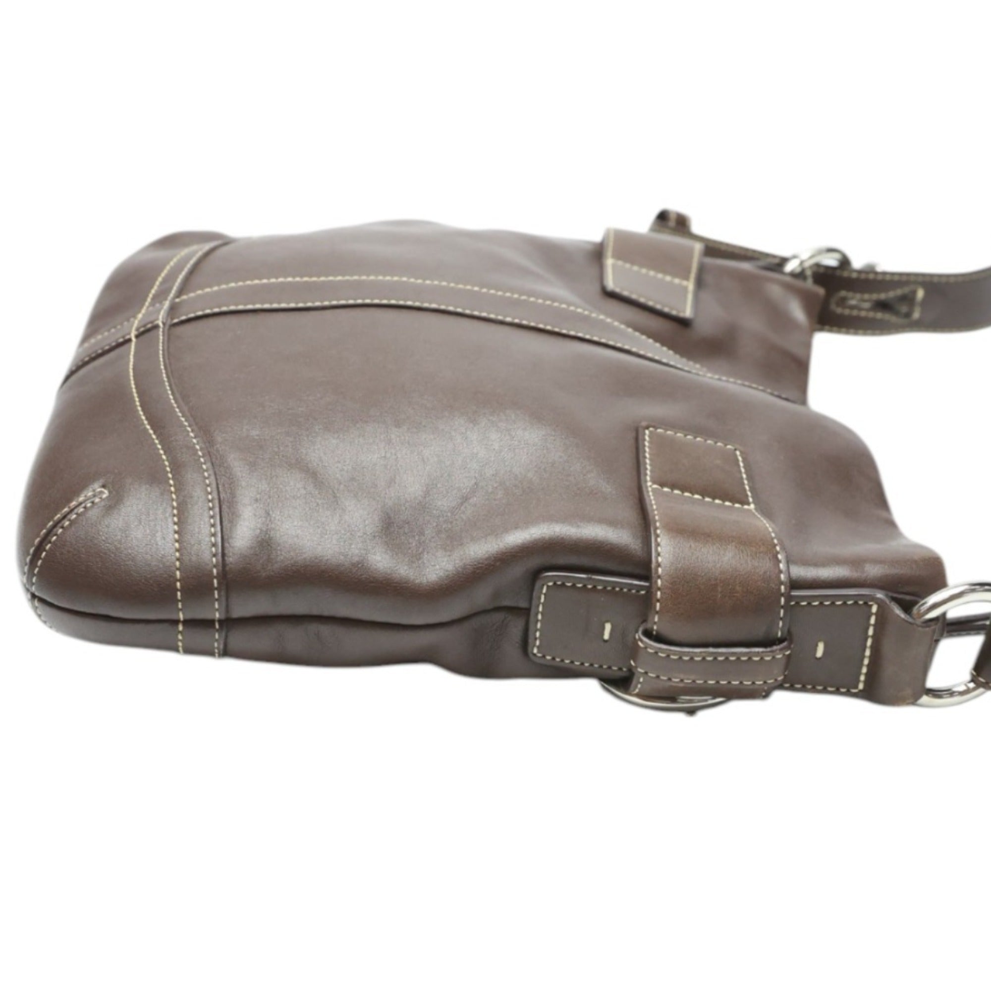 Coach Dark Brown Leather Shoulder Bag (Pre-Owned)