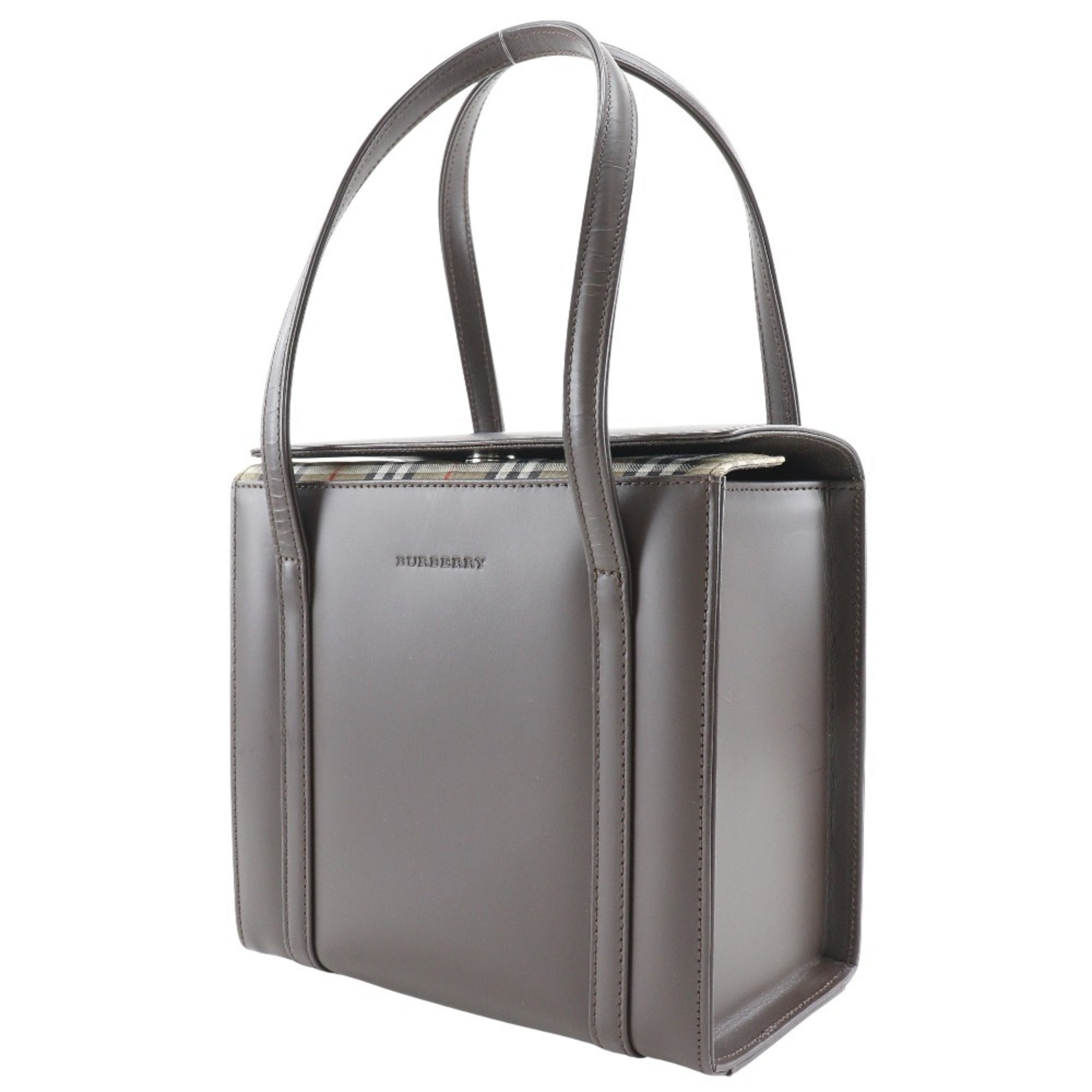 Burberry Brown Leather Handbag (Pre-Owned)