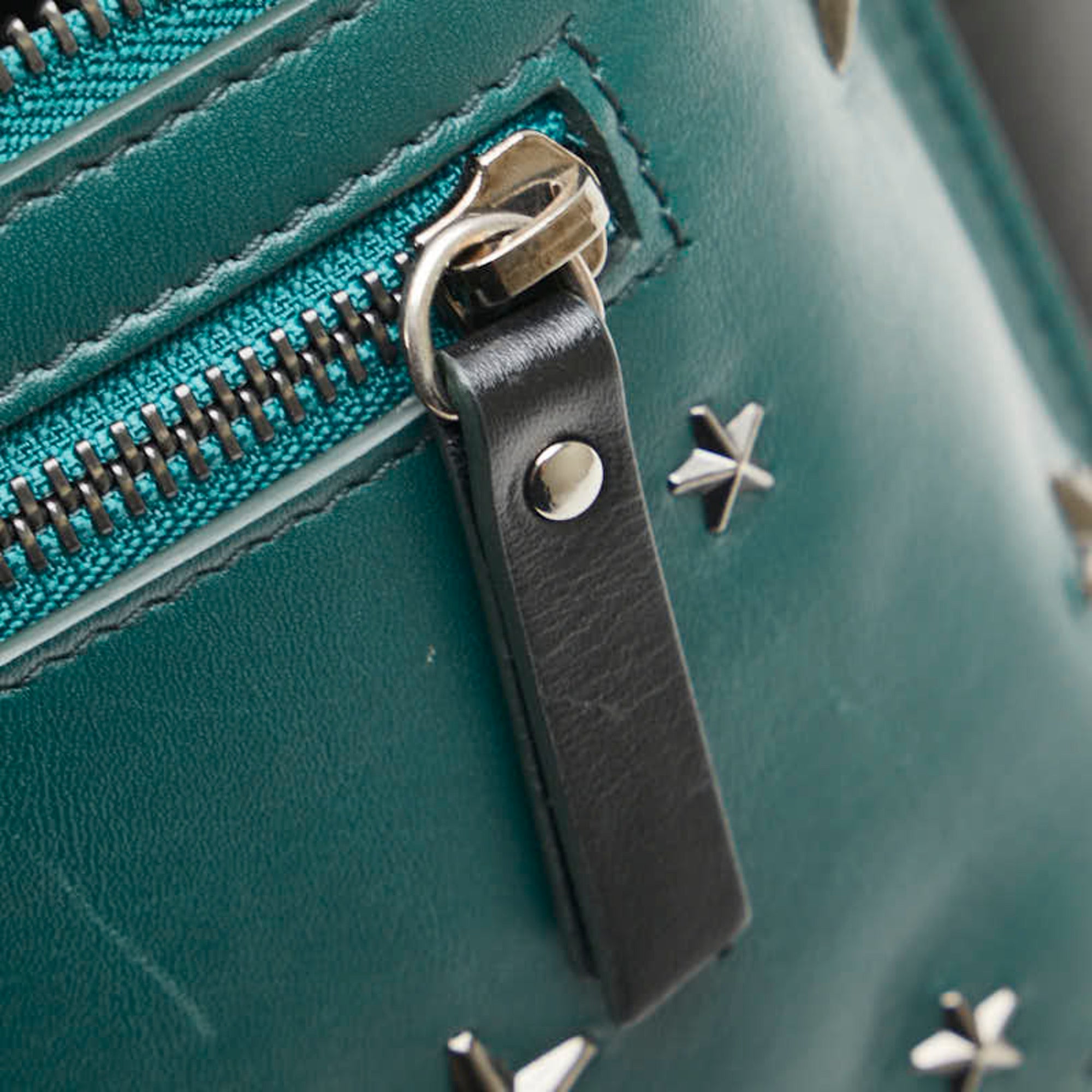 Jimmy Choo Black Green Leather Sling Bag (Pre-Owned)