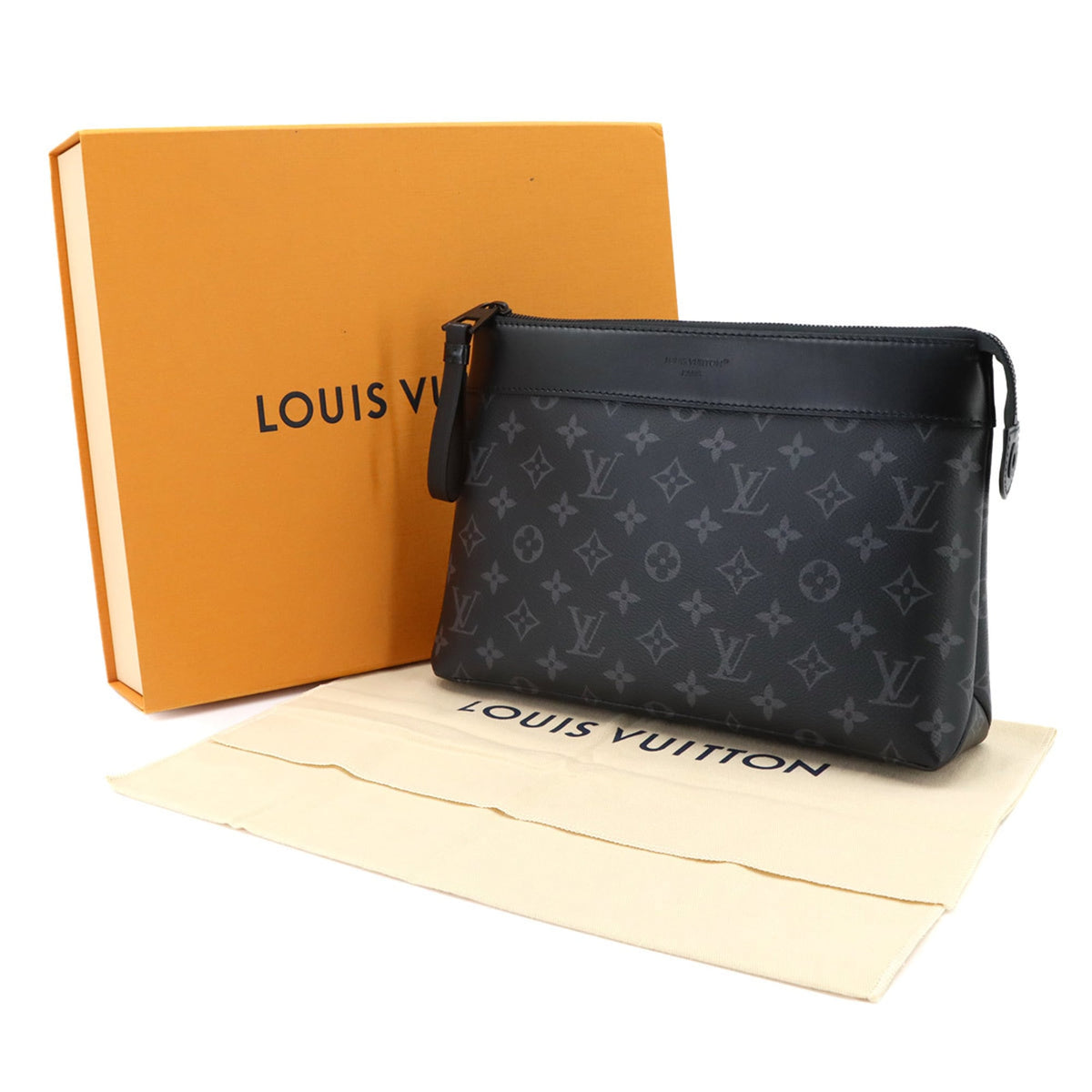 Louis Vuitton Black Monogram Eclipse Monogram Eclipse Clutch Bag Pochette (Pre-Owned)