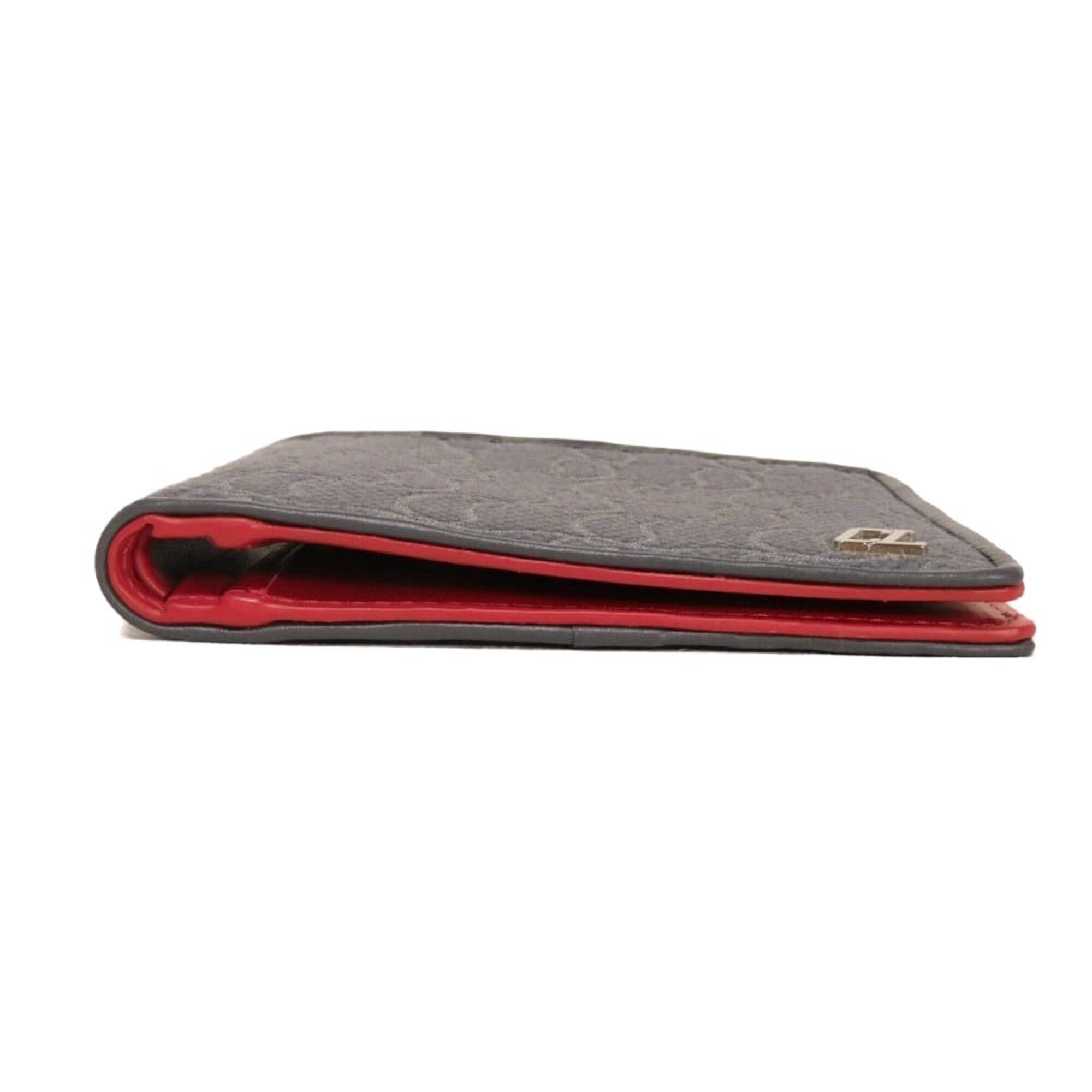 Christian Louboutin Gray Cotton Wallet (Bi-Fold) (Pre-Owned)