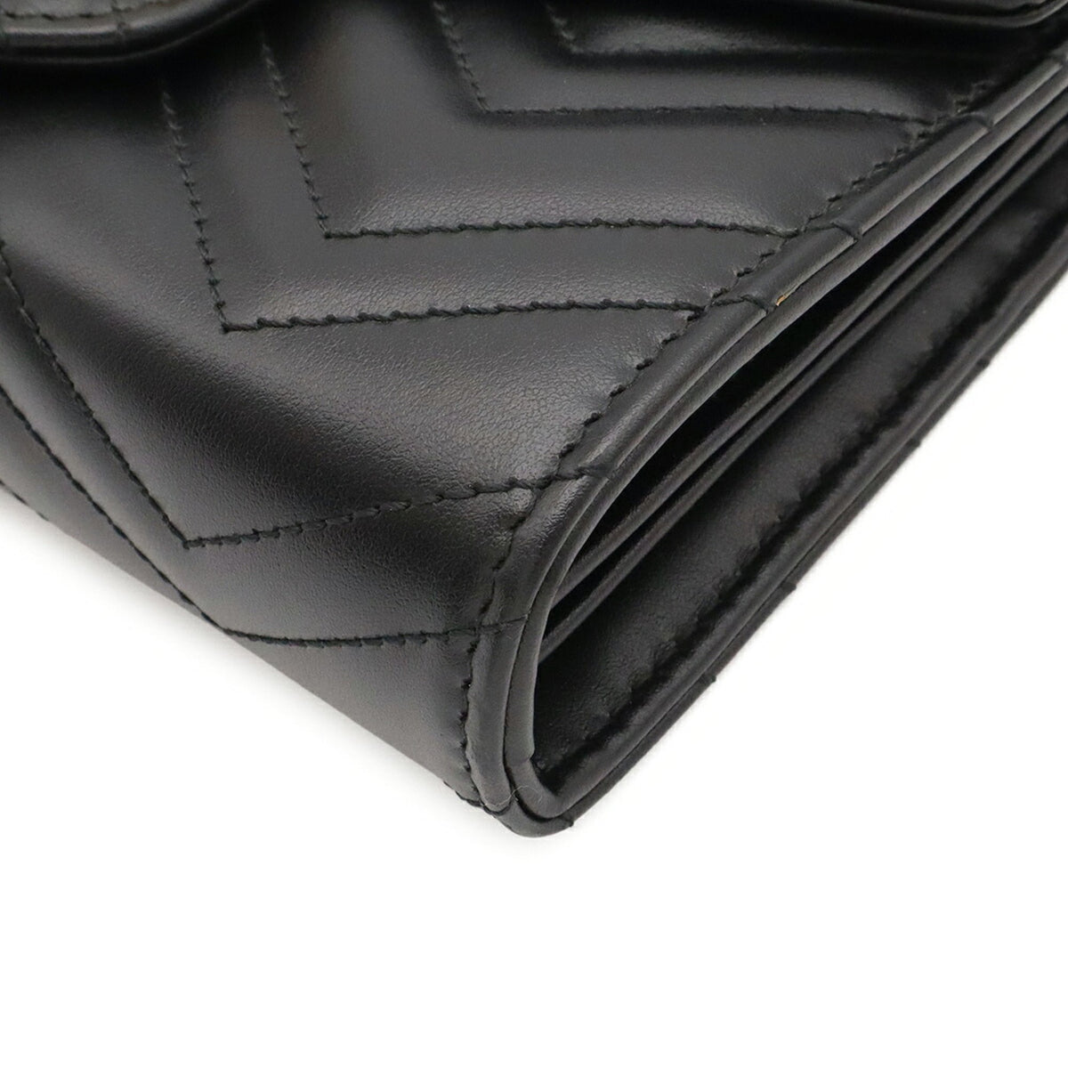 Gucci Black Quilting Leather Clutch Bag Shoulder Bag (Pre-Owned)