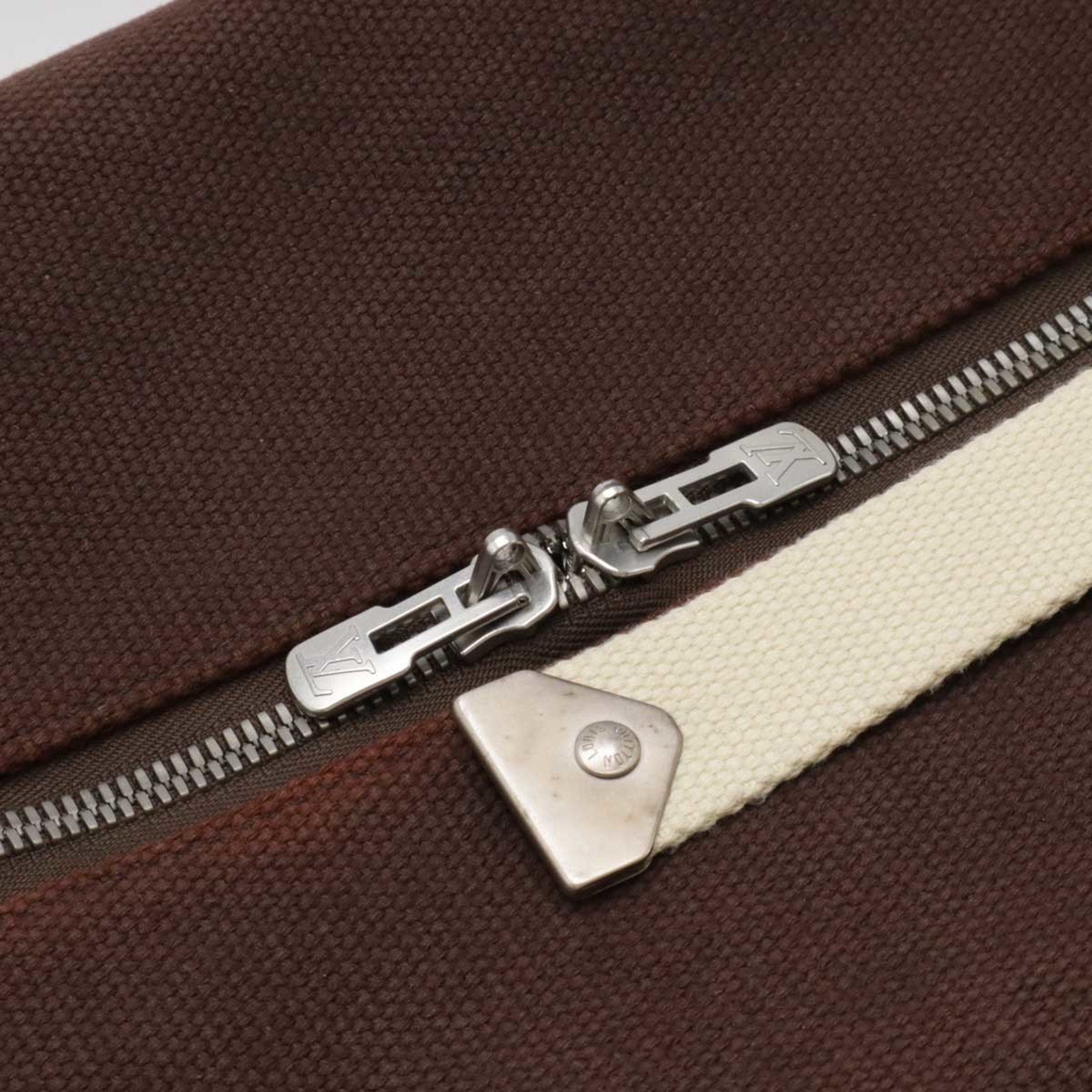 Louis Vuitton Dark Brown Moka Canvas Boston Bag (Pre-Owned)