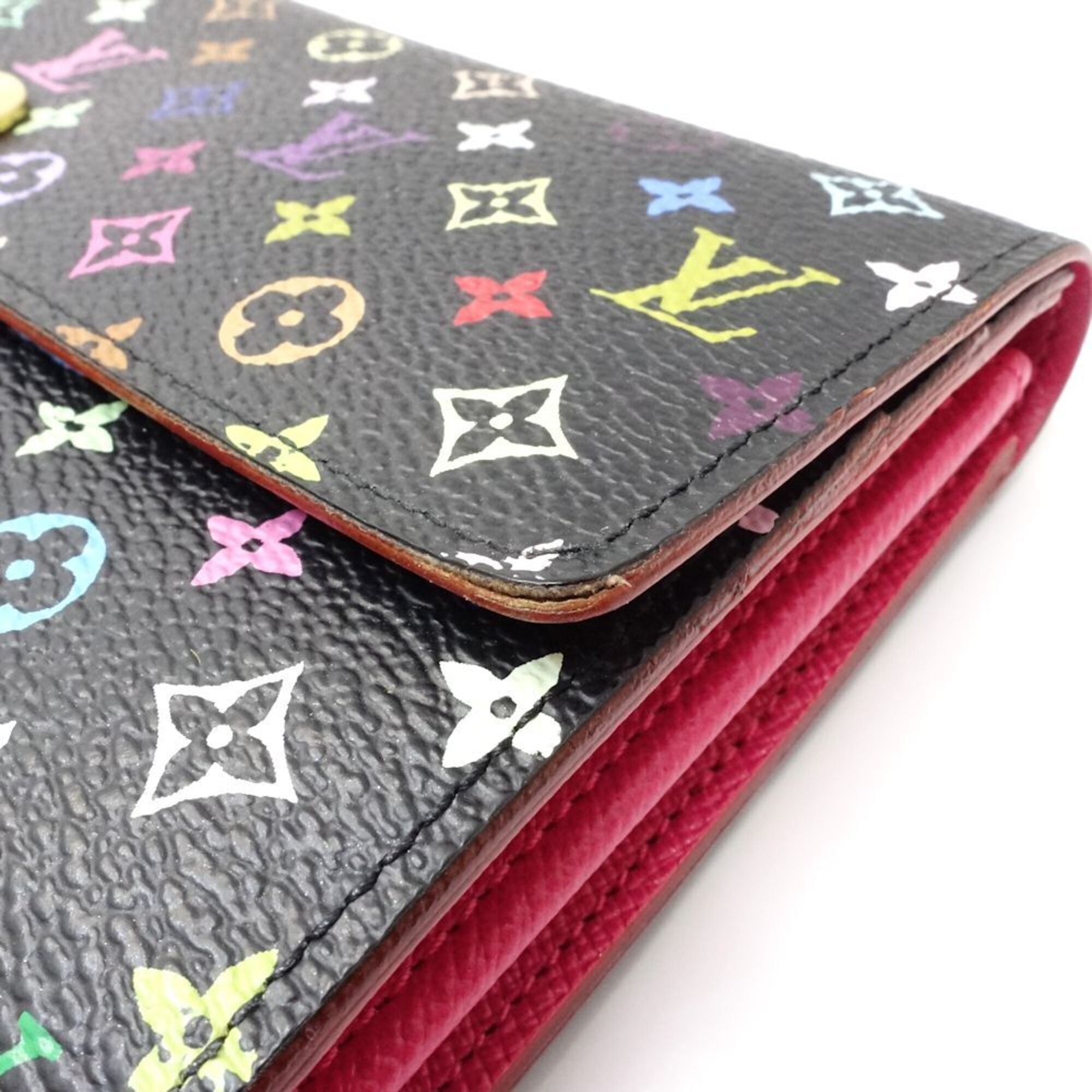 Louis Vuitton Multi-Color Noir Monogram Multicolore Long Wallet (Bi-Fold) (Pre-Owned)
