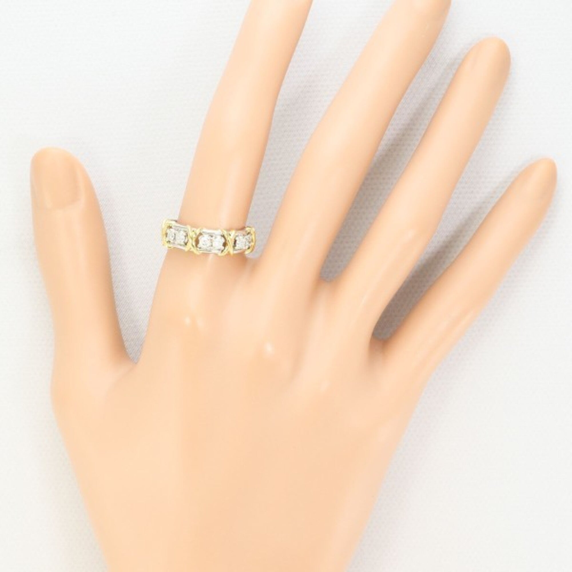Unbranded Platinum Yellow Gold Yellow Gold (18K) Platinum 900 Band Ring (Pre-Owned)