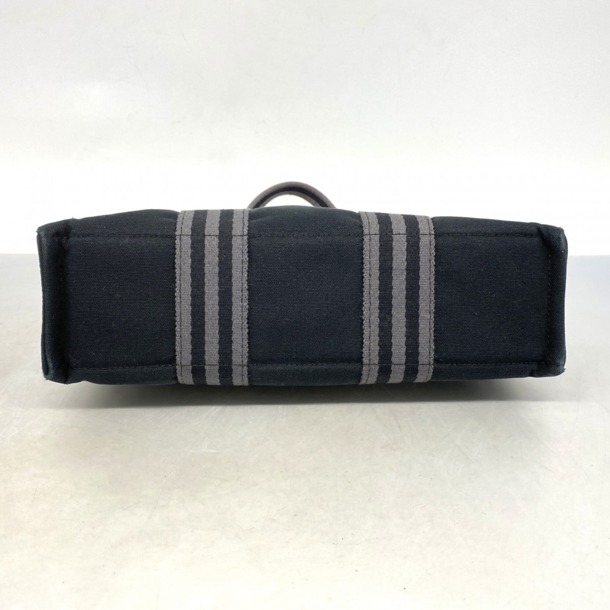 Hermes Black Canvas Tote Bag (Pre-Owned)