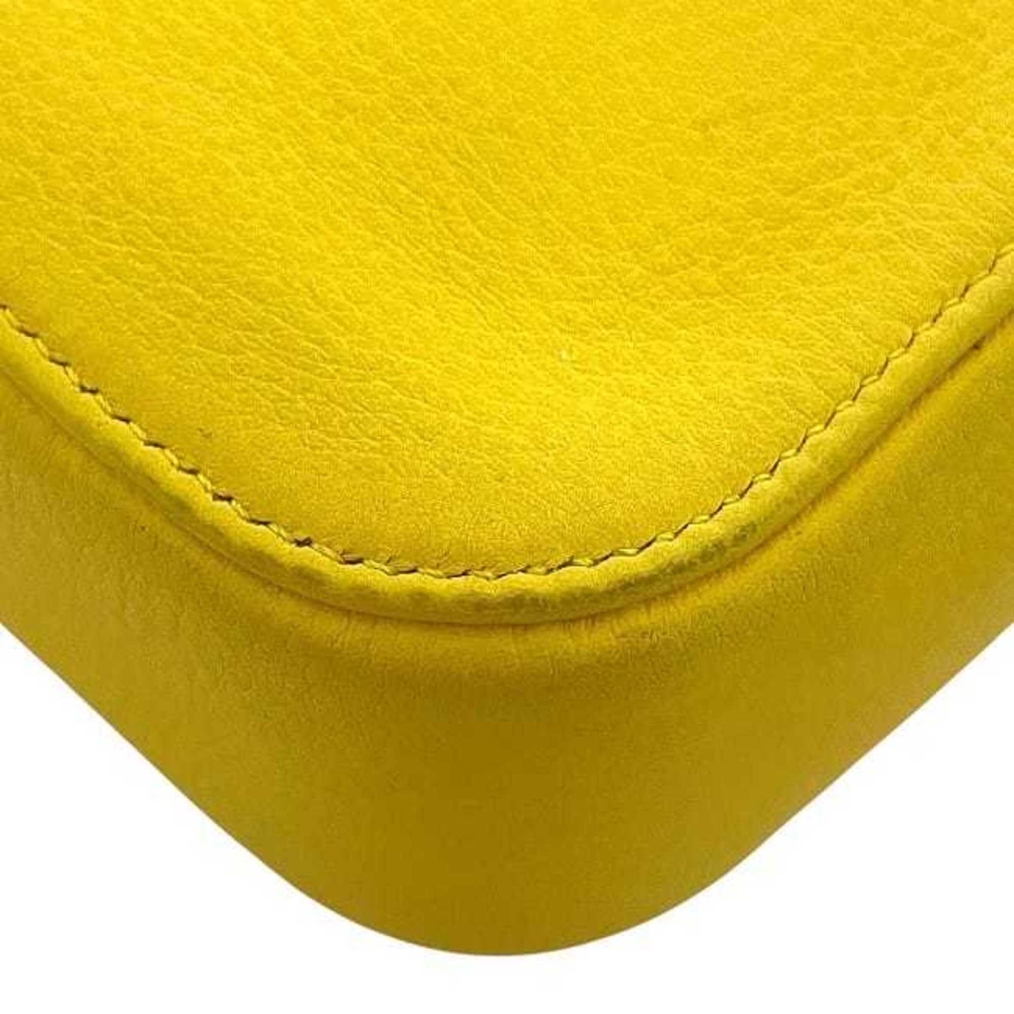 Balenciaga Yellow Leather Pochette Shoulder Bag (Pre-Owned)
