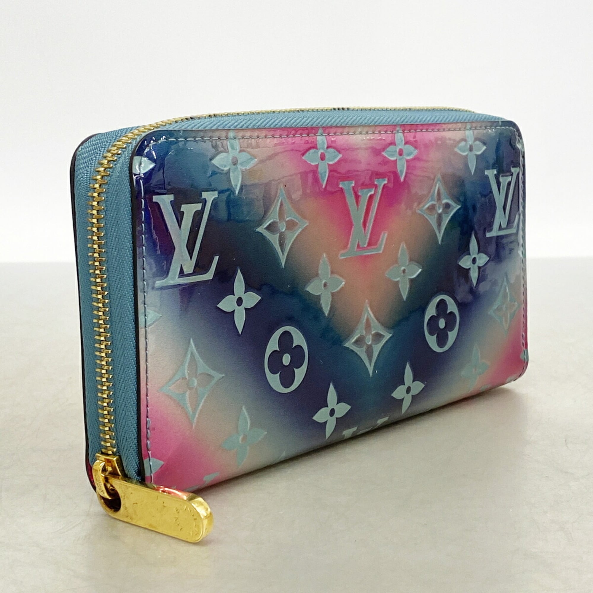 Louis Vuitton Blue Pink Long Wallet (Bi-Fold) (Pre-Owned)