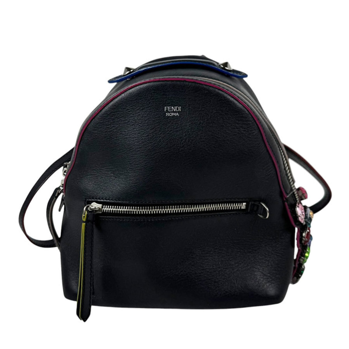 Fendi Black Leather Backpack (Pre-Owned)