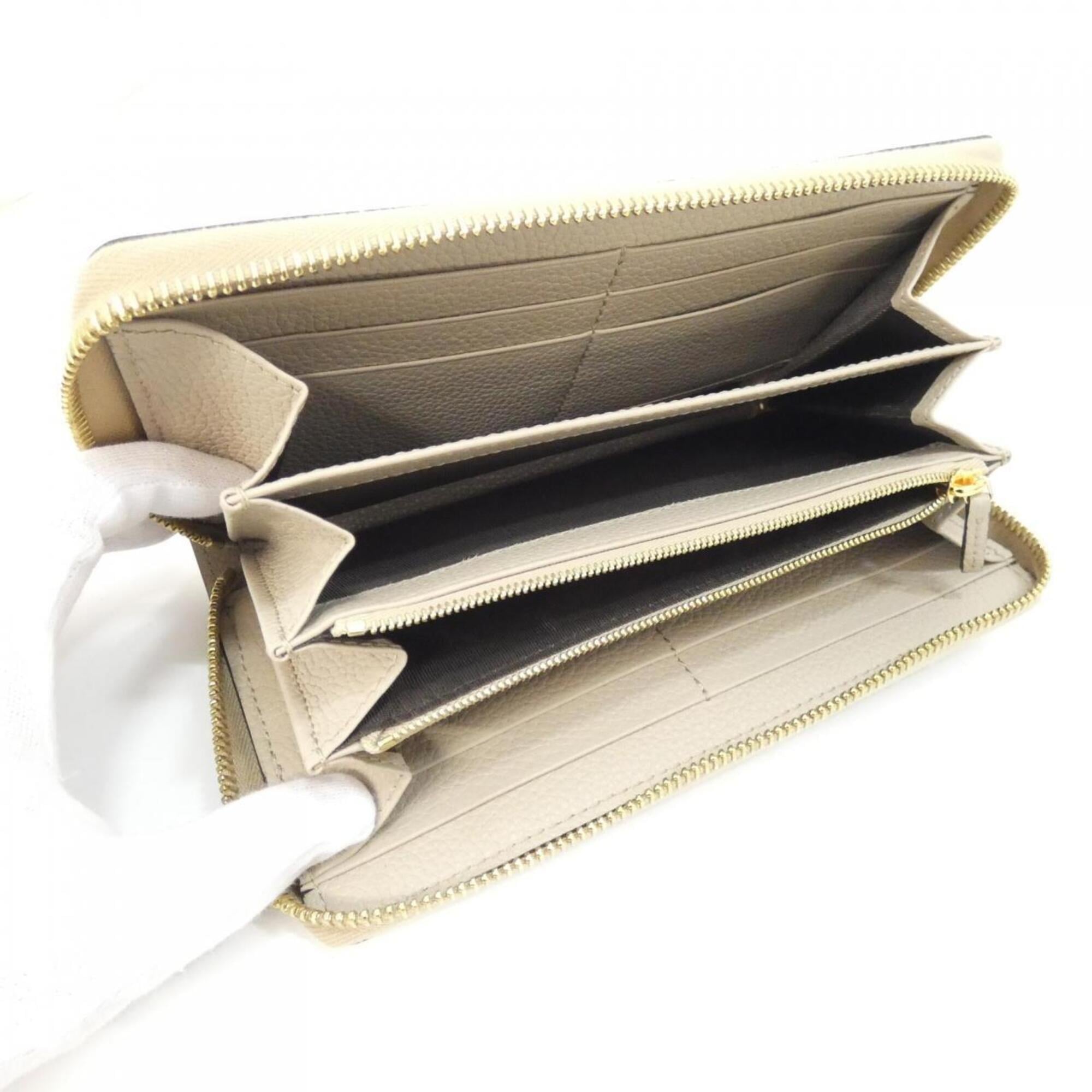 Gucci Beige White Gg Supreme Long Wallet (Bi-Fold) (Pre-Owned)