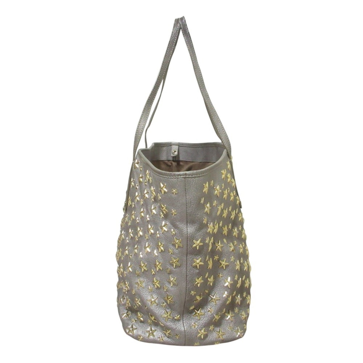 Jimmy Choo Silver Leather Tote Bag (Pre-Owned)