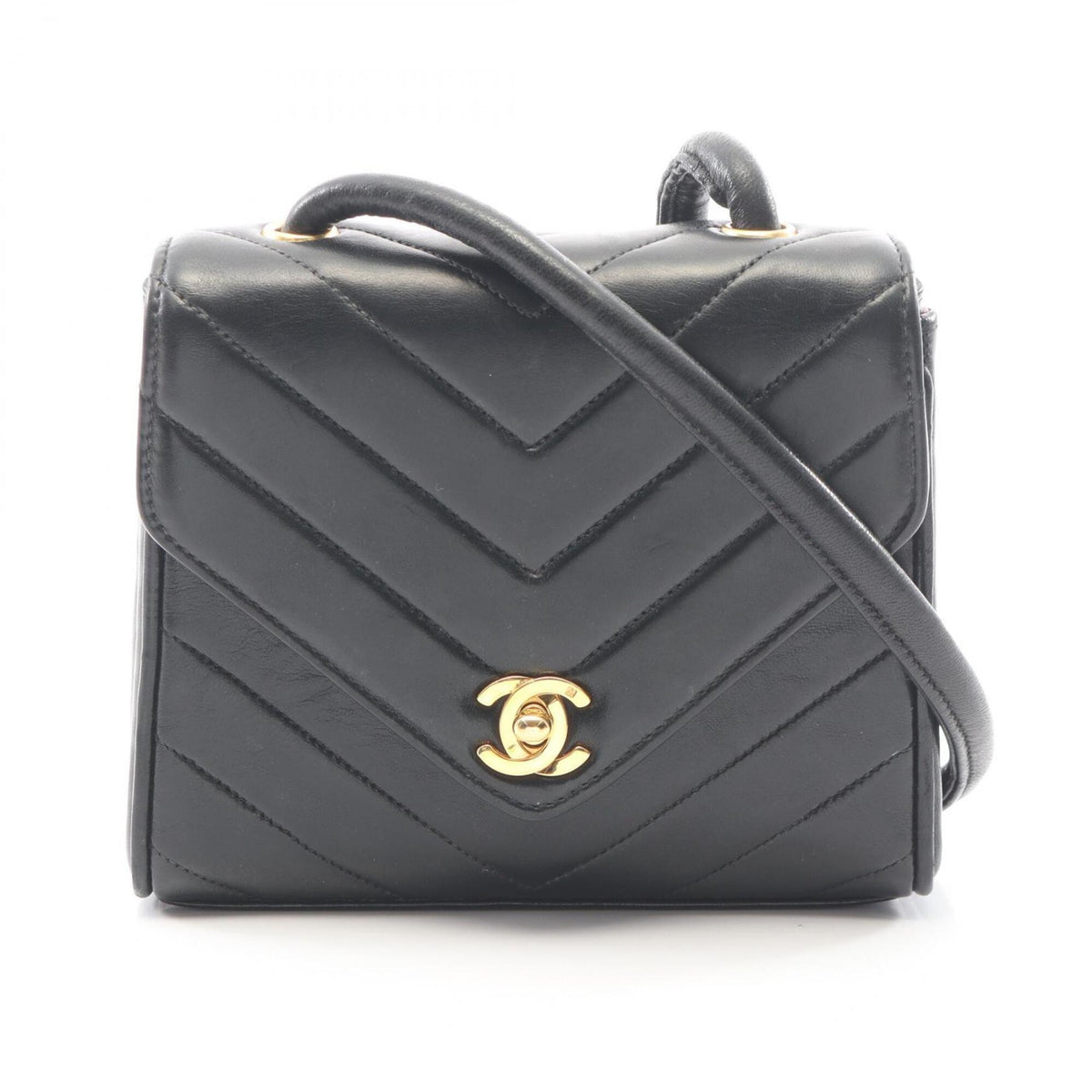 Chanel Black Handbag Shoulder Bag (Pre-Owned)