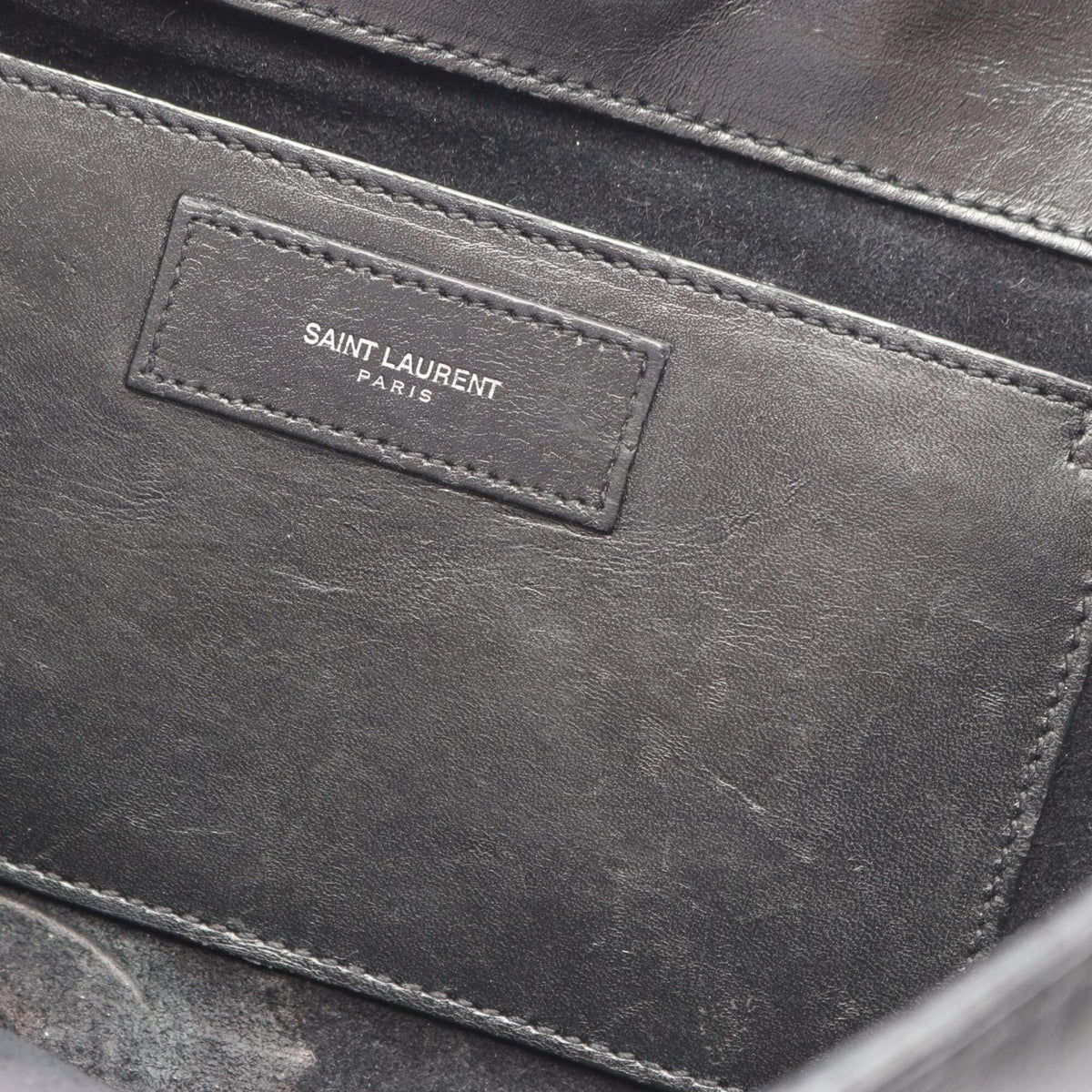 Yves Saint Laurent Black Leather Handbag Shoulder Bag (Pre-Owned)