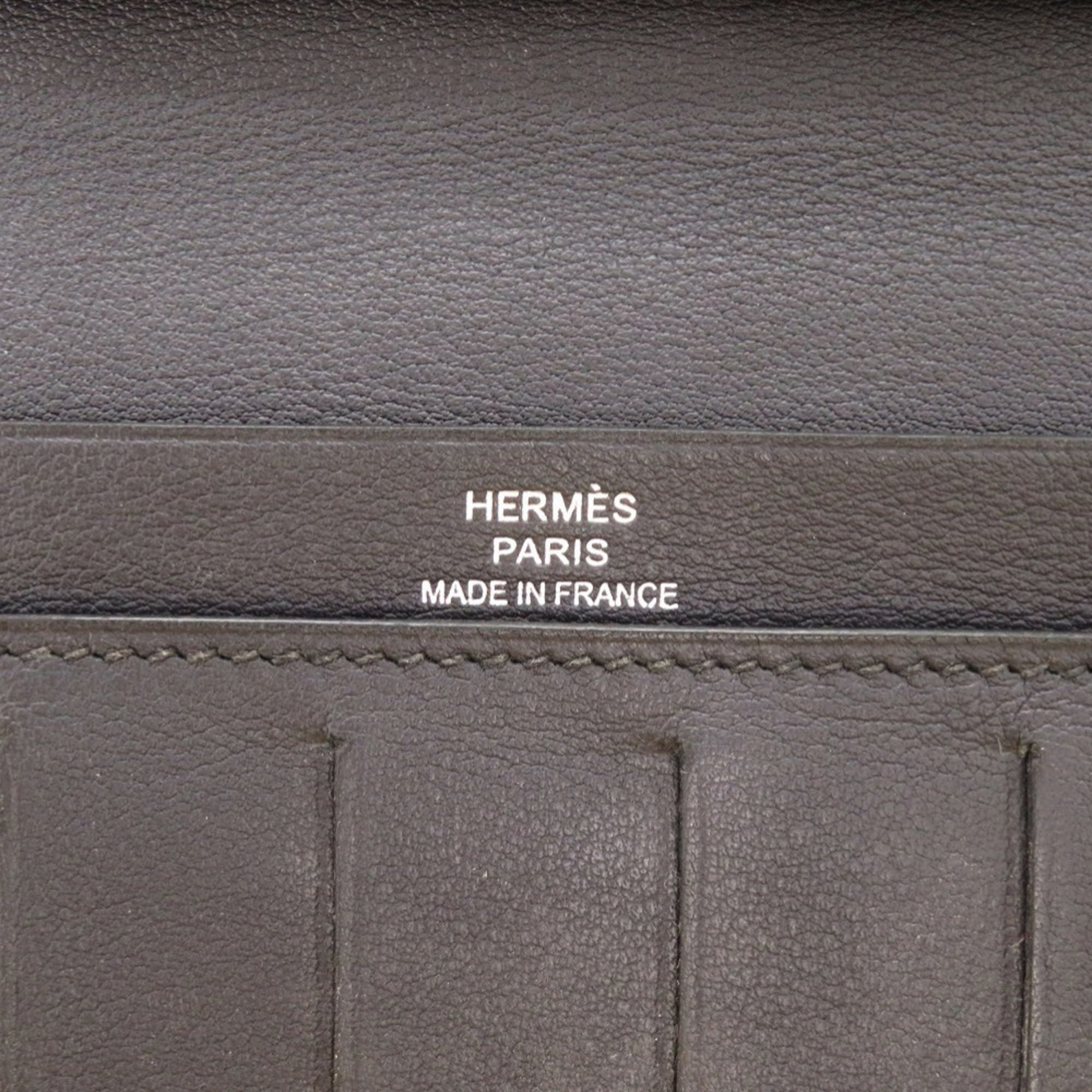 Hermes Blue Indigo Navy Swift Leather Long Wallet (Bi-Fold) (Pre-Owned)