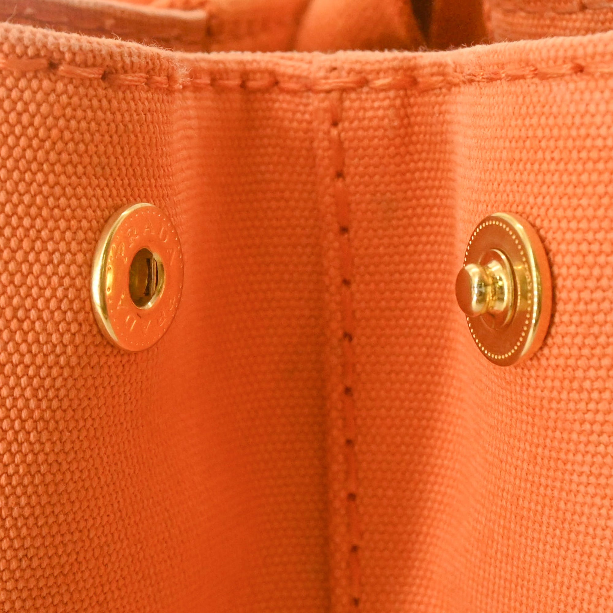 Prada Orange Canvas Handbag Shoulder Bag Tote Bag (Pre-Owned)