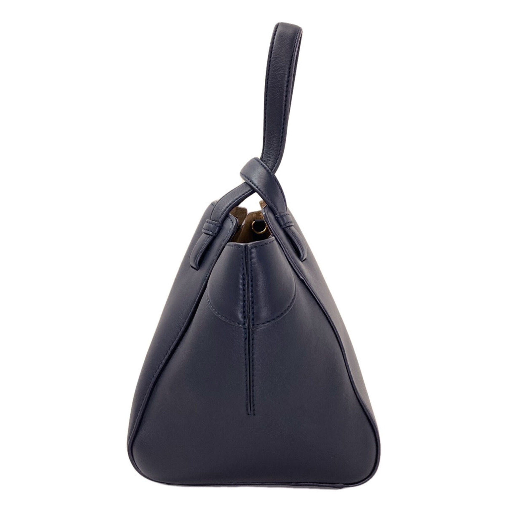 Loewe Navy Leather Handbag (Pre-Owned)