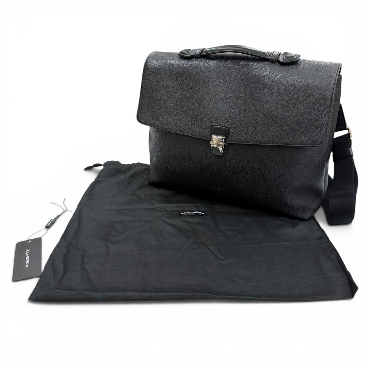 Dolce & Gabbana Black Leather Briefcase (Pre-Owned)