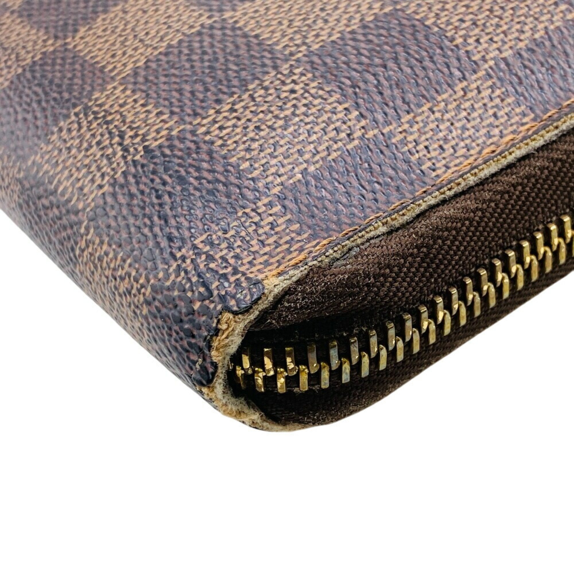 Louis Vuitton Brown Leather Long Wallet (Bi-Fold) (Pre-Owned)