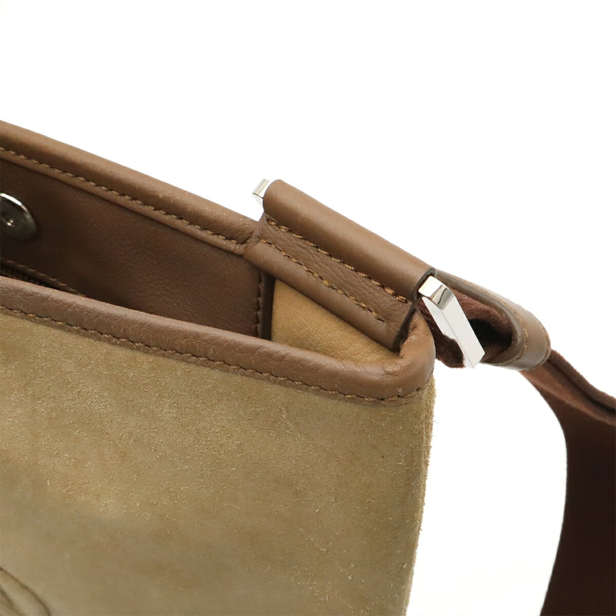 Loewe Beige Brown Suede Leather Shoulder Bag (Pre-Owned)