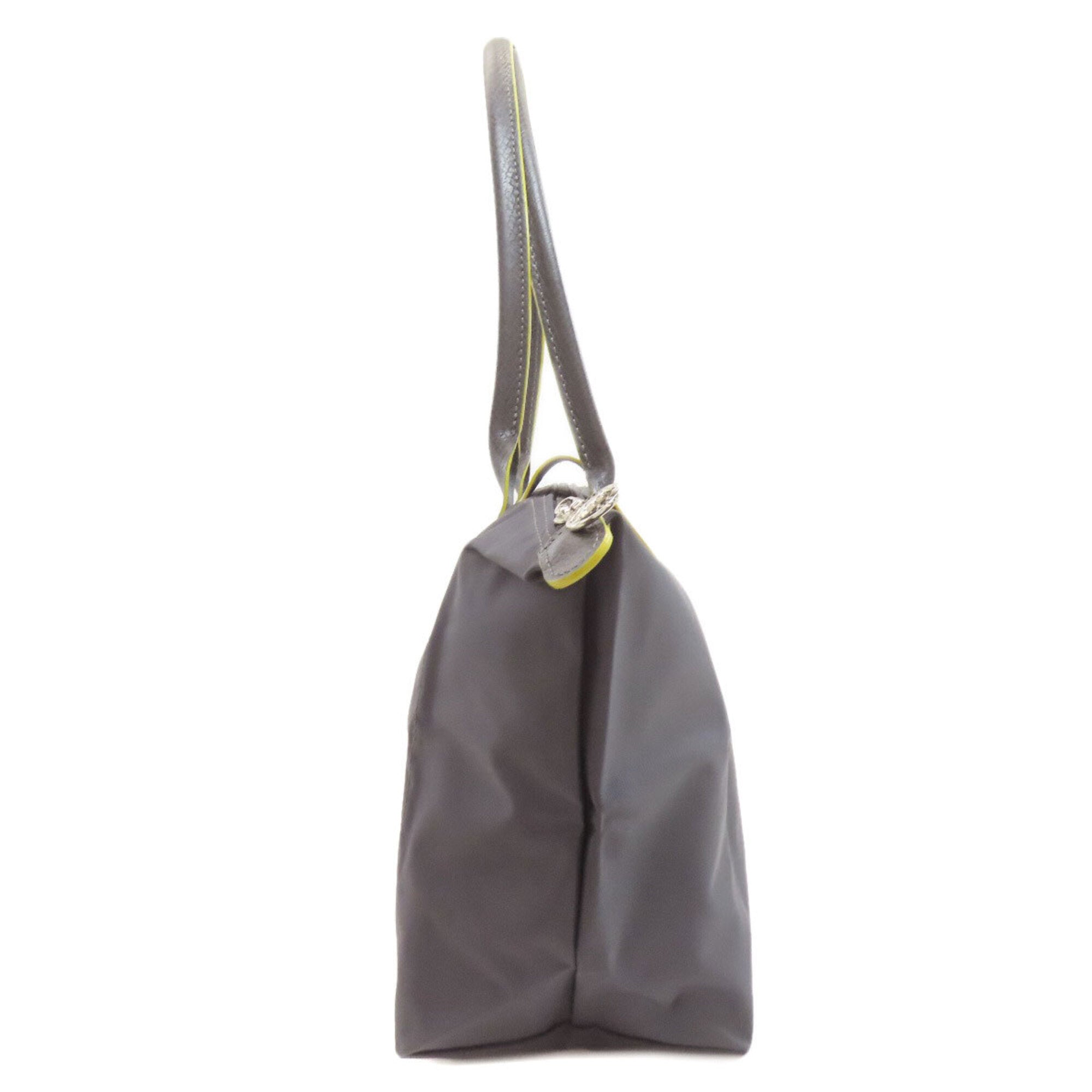Longchamp Le Pliage Gray Nylon Tote Bag (Pre-Owned)