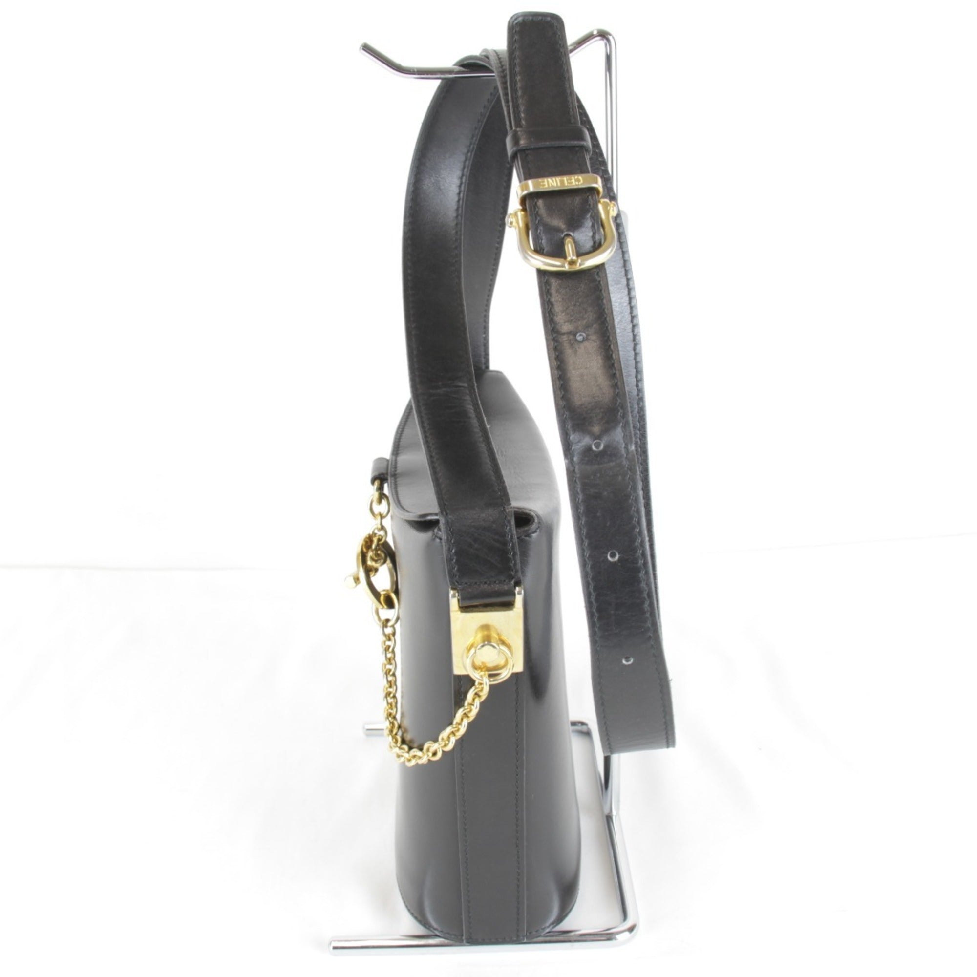 Celine Black Leather Shoulder Bag (Pre-Owned)