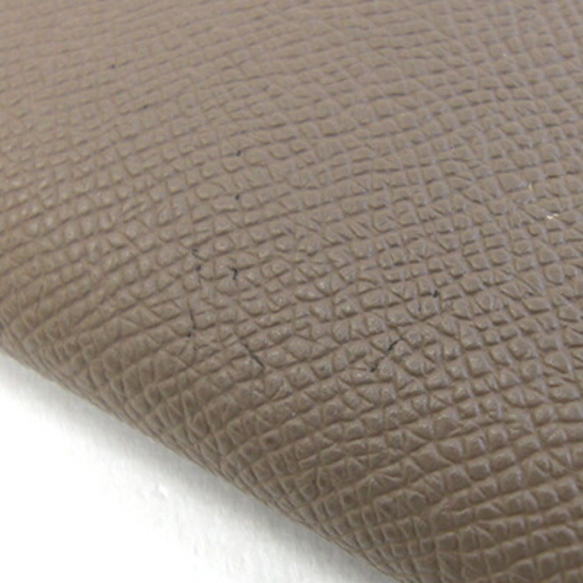 Hermes Etoupe Gray Epsom Leather Long Wallet (Tri-Fold) (Pre-Owned)