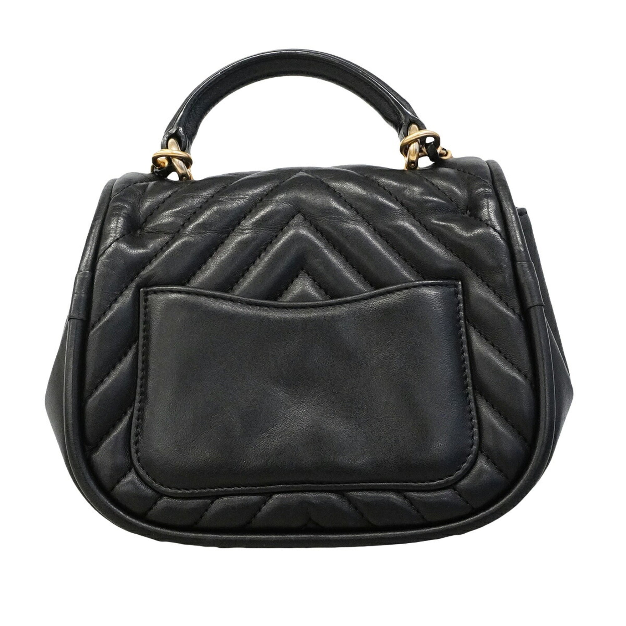 Chanel Black Leather Handbag (Pre-Owned)