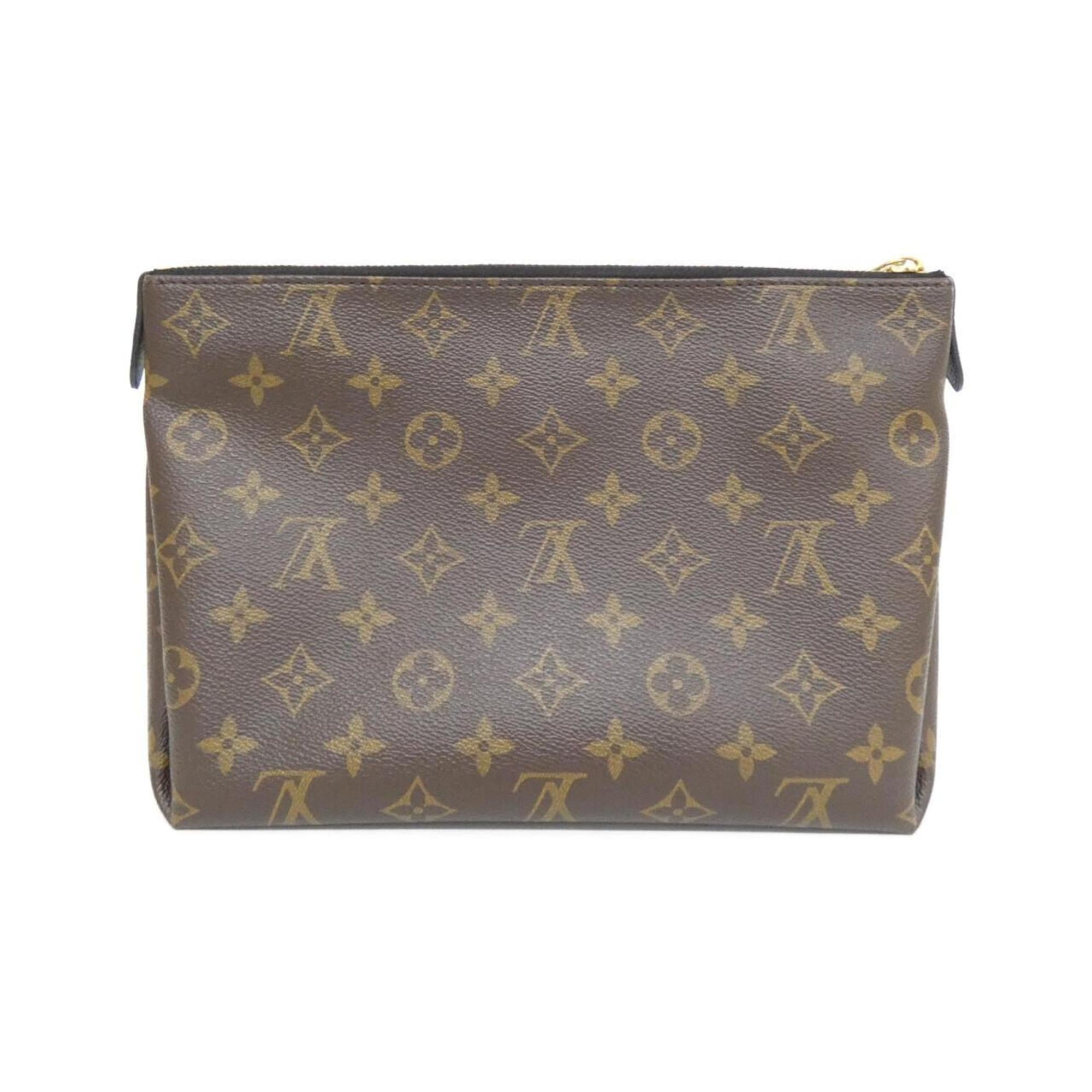 Louis Vuitton Brown Coated Canvas Handbag Pouch (Pre-Owned)