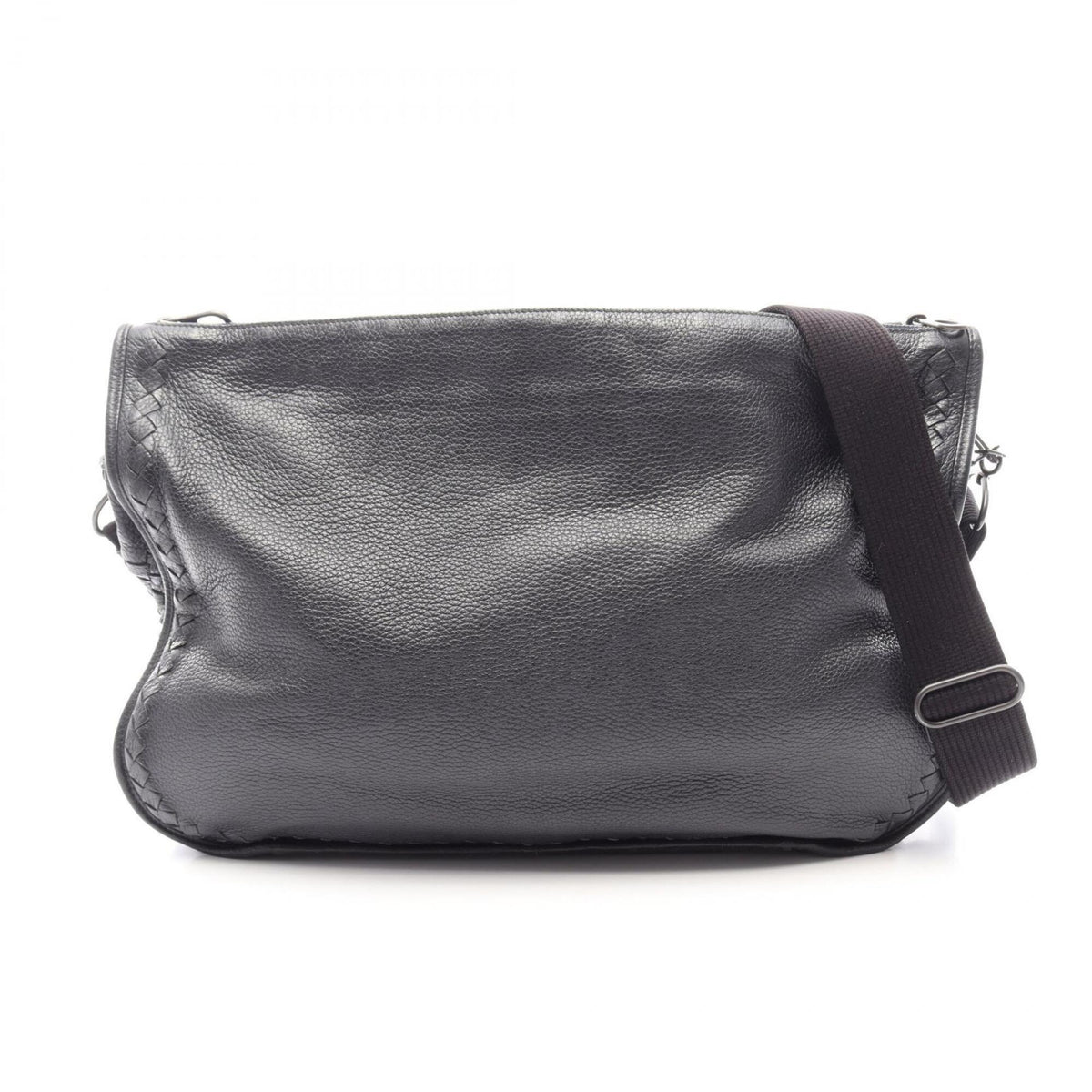 Bottega Veneta Black Leather Handbag Shoulder Bag (Pre-Owned)