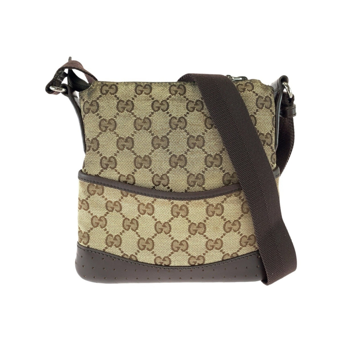 Gucci Brown Gg Canvas Pochette Shoulder Bag (Pre-Owned)