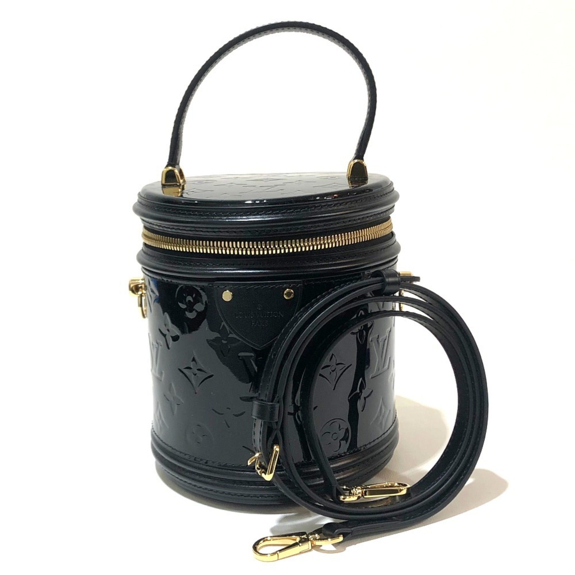 Louis Vuitton Black Noir Monogram Vernis Handbag Vanity Bag (Pre-Owned)