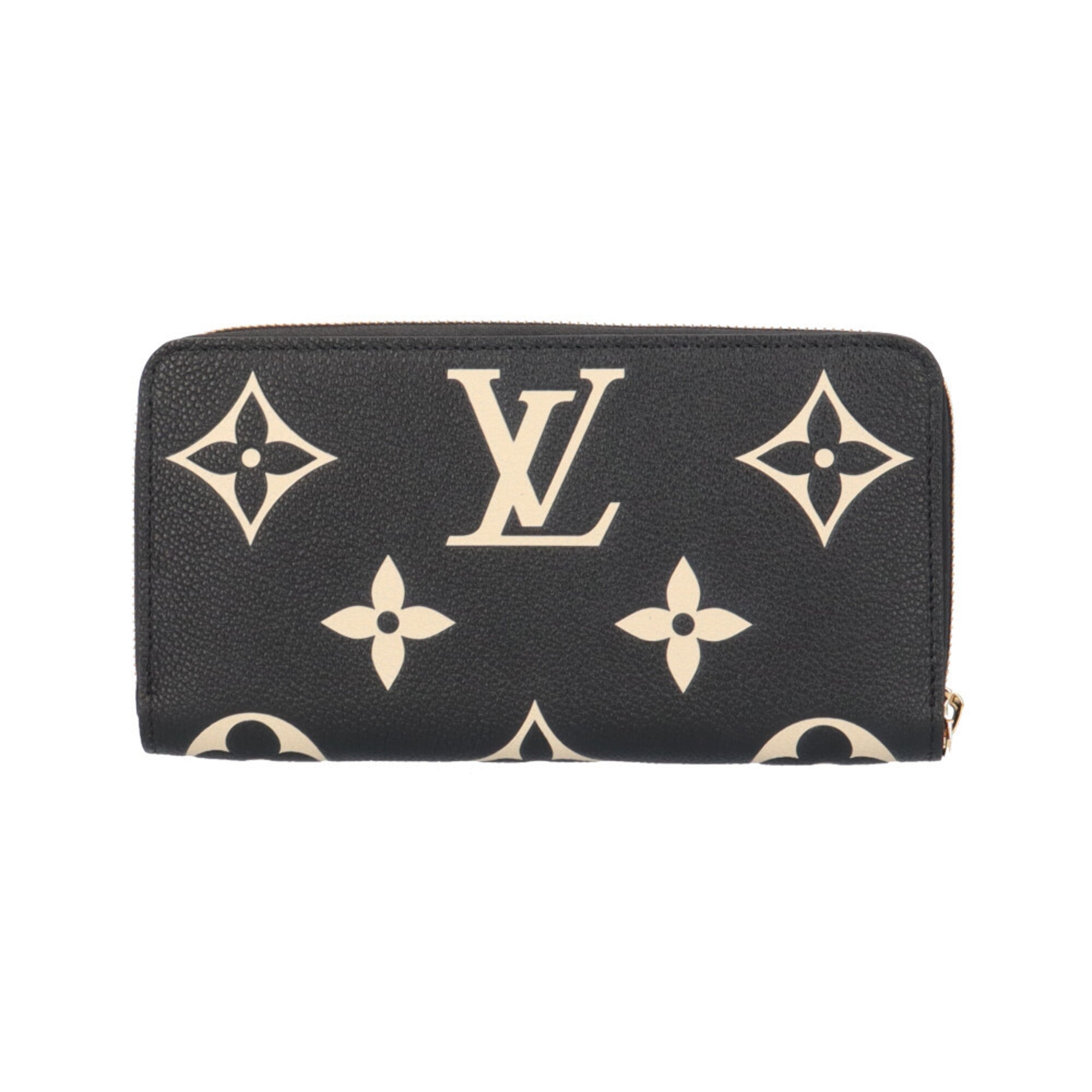 Louis Vuitton Beige Black Monogram Coin Purse/Coin Case (Pre-Owned)