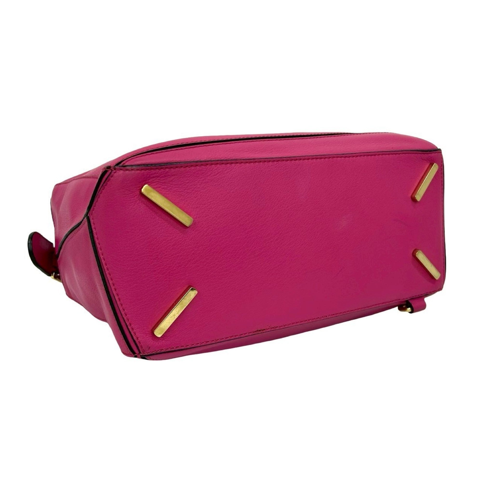 Loewe Pink Leather Boston Bag Handbag Shoulder Bag (Pre-Owned)