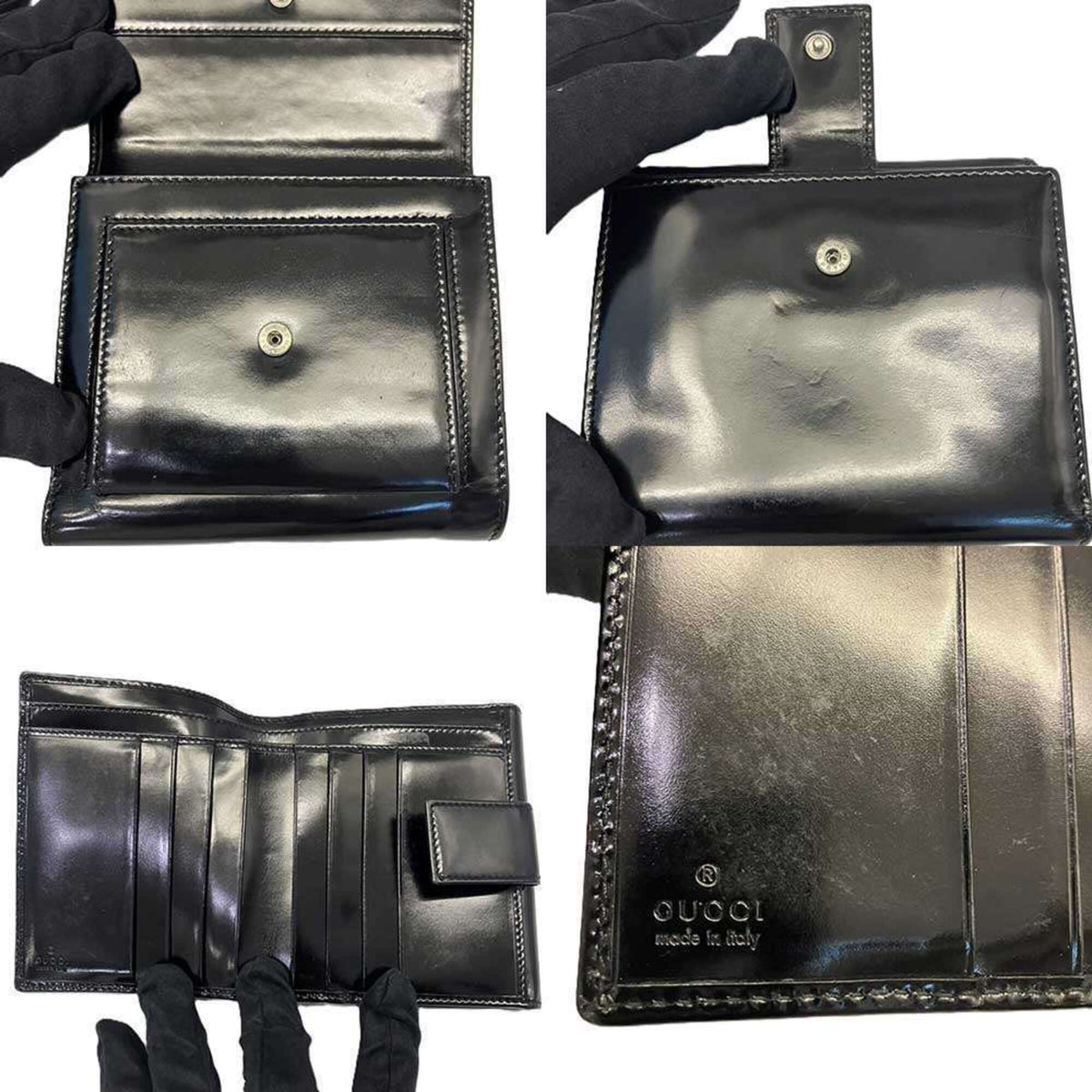 Gucci Black Leather Wallet (Bi-Fold) (Pre-Owned)