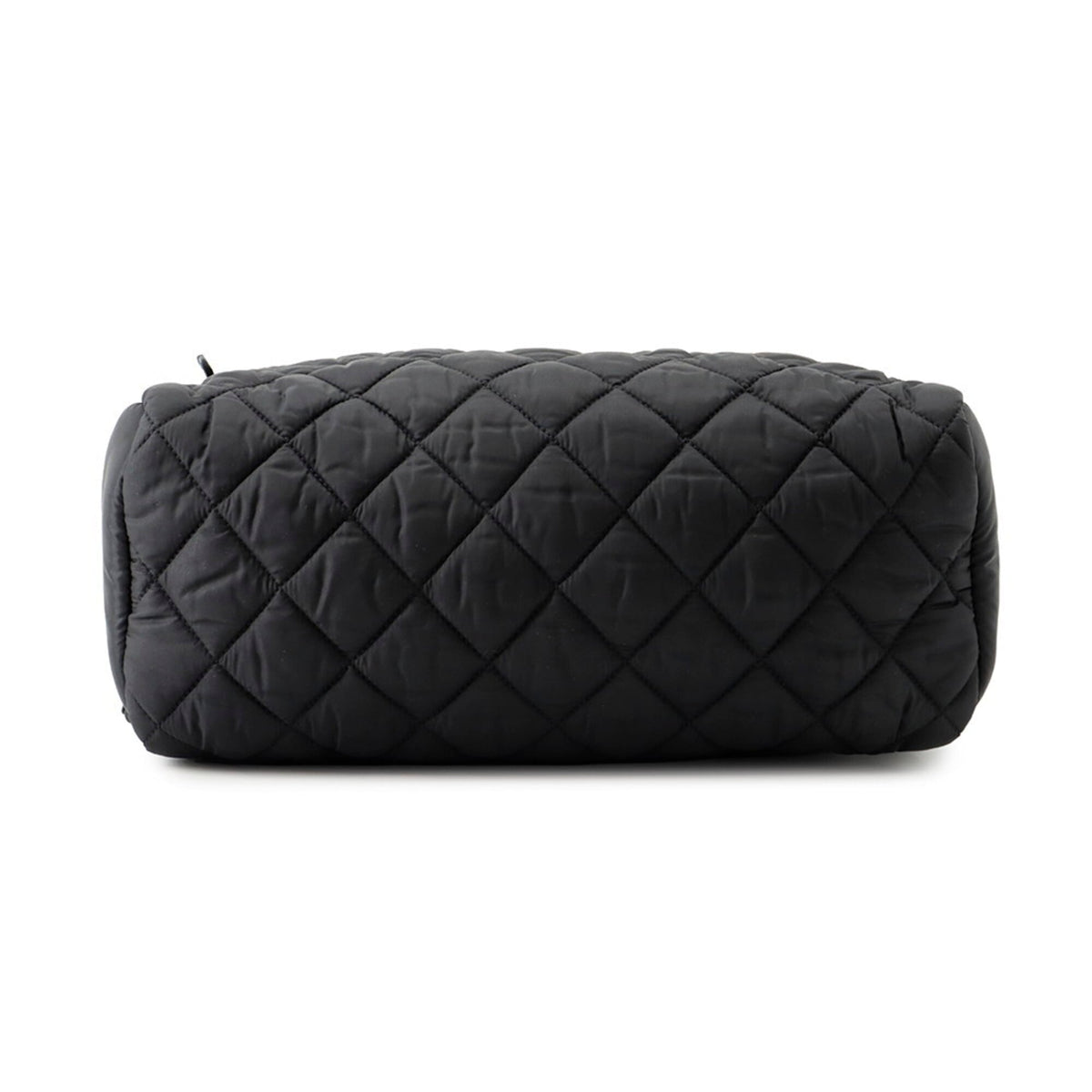 Chanel Black Nylon Leather Backpack Handbag (Pre-Owned)